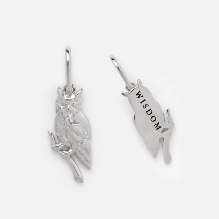 Solid Gold Nature Charm Pendant in 14K White Gold - Perfect for Necklaces, Bracelets & Gift Giving