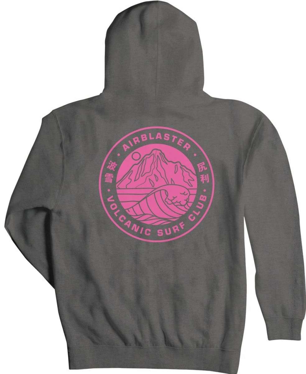 Airblaster Volcanic Surf Club Hoodie 2023 - Premium Men's & Women's Surfing Hooded Sweatshirt - Warm Fleece Lining for Winter & Outdoor Activities - Perfect for Surfing, Snowboarding & Casual Wear