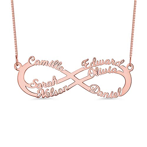 6 Name Rose Gold Plated