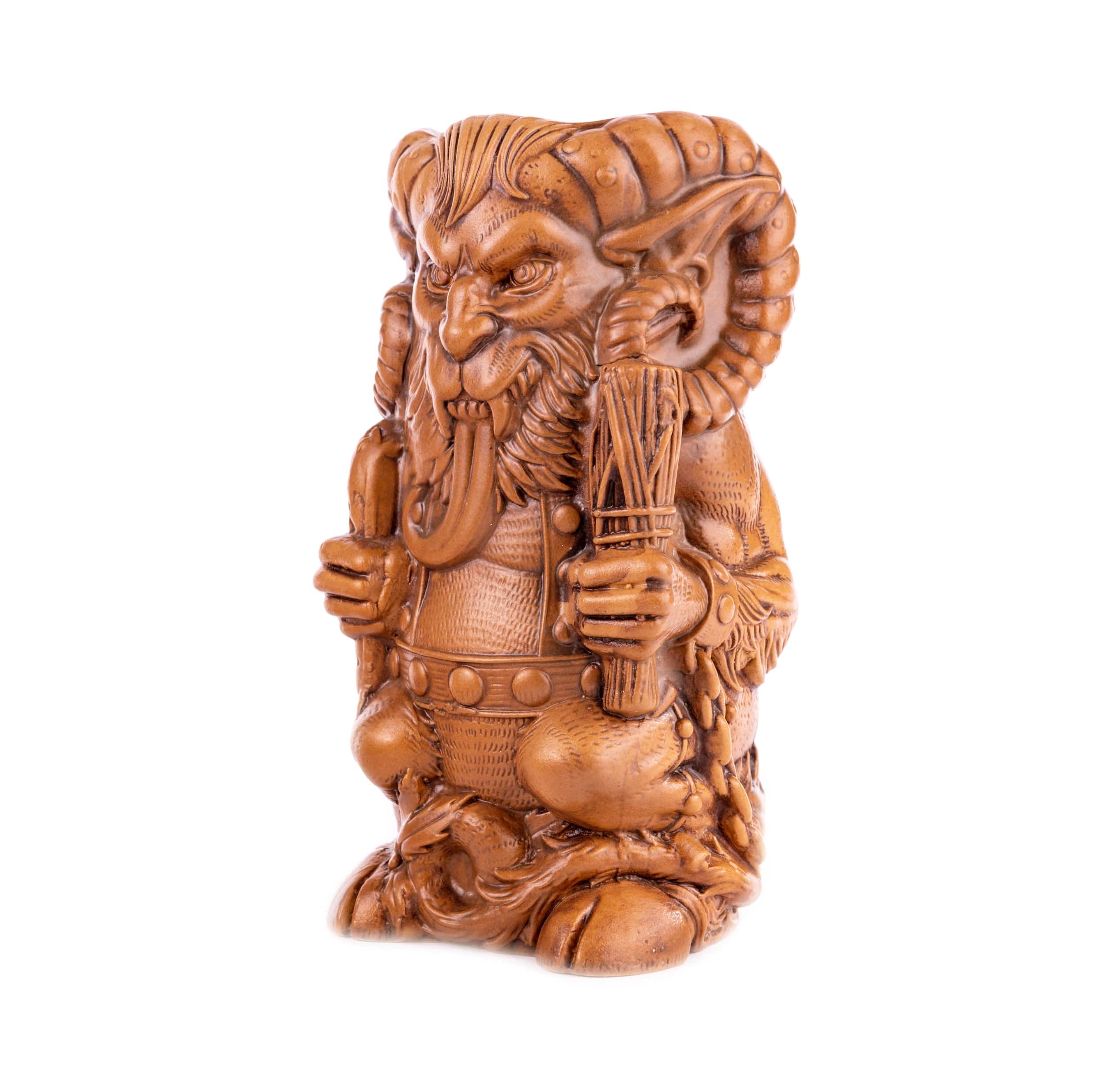 Krampus Designer Series Tiki Mug - Nutmeg Variant | Handcrafted Ceramic Halloween & Christmas Collectible | Perfect for Holiday Parties, Themed Decor & Gift Giving