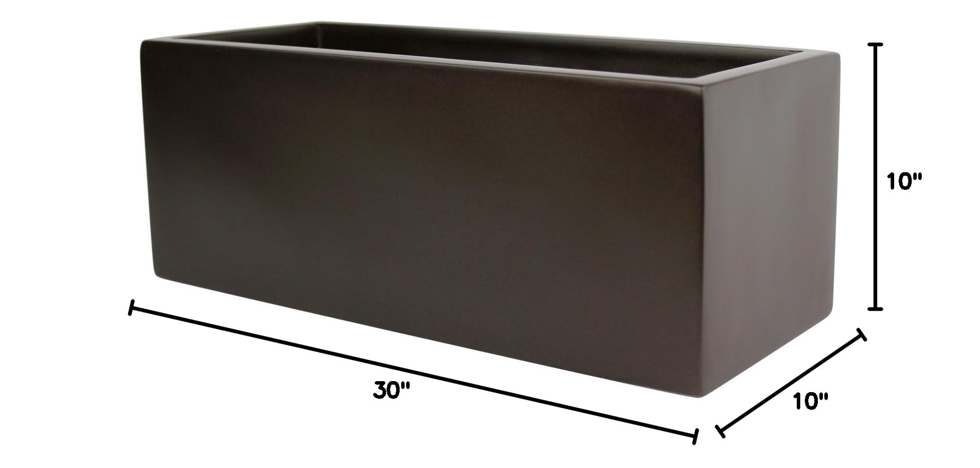 Premium Rectangle Fiberglass Planter Box - 30
