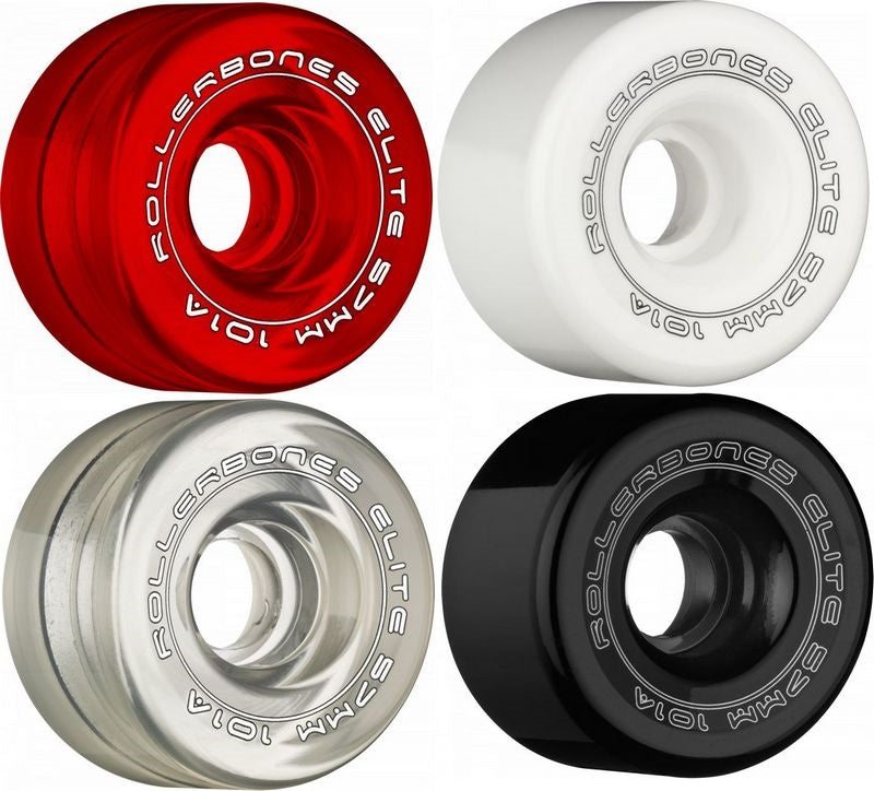 Roller Bones Elite Skateboard Wheels (57MM & 62MM) 101a & 103a Durometer - High Performance Wheels for Street Skating & Park Riding