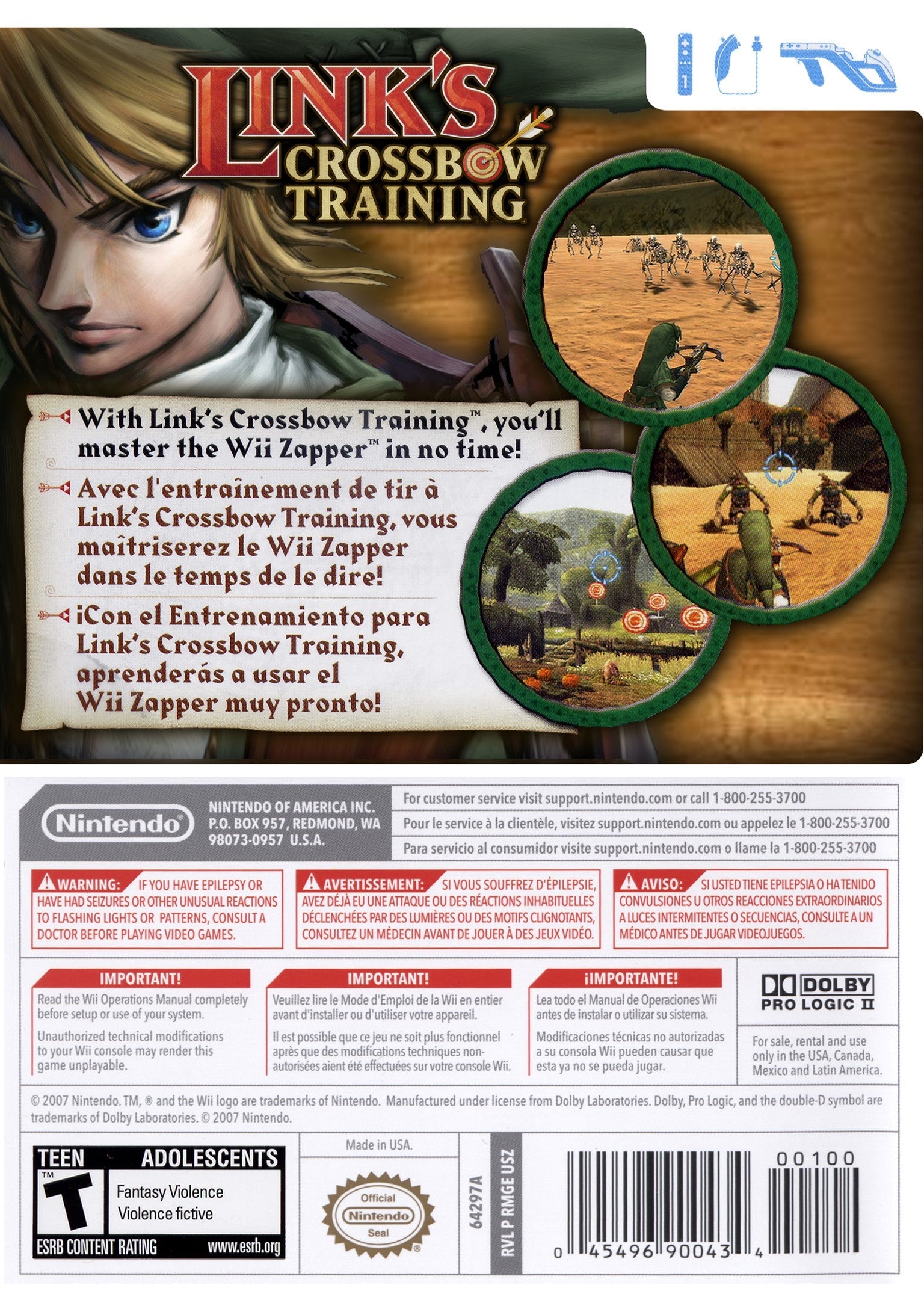 Link's Crossbow Training Game - Nintendo Wii Archery Adventure for Kids & Adults - Perfect for Family Game Nights & Outdoor Hunting Simulation