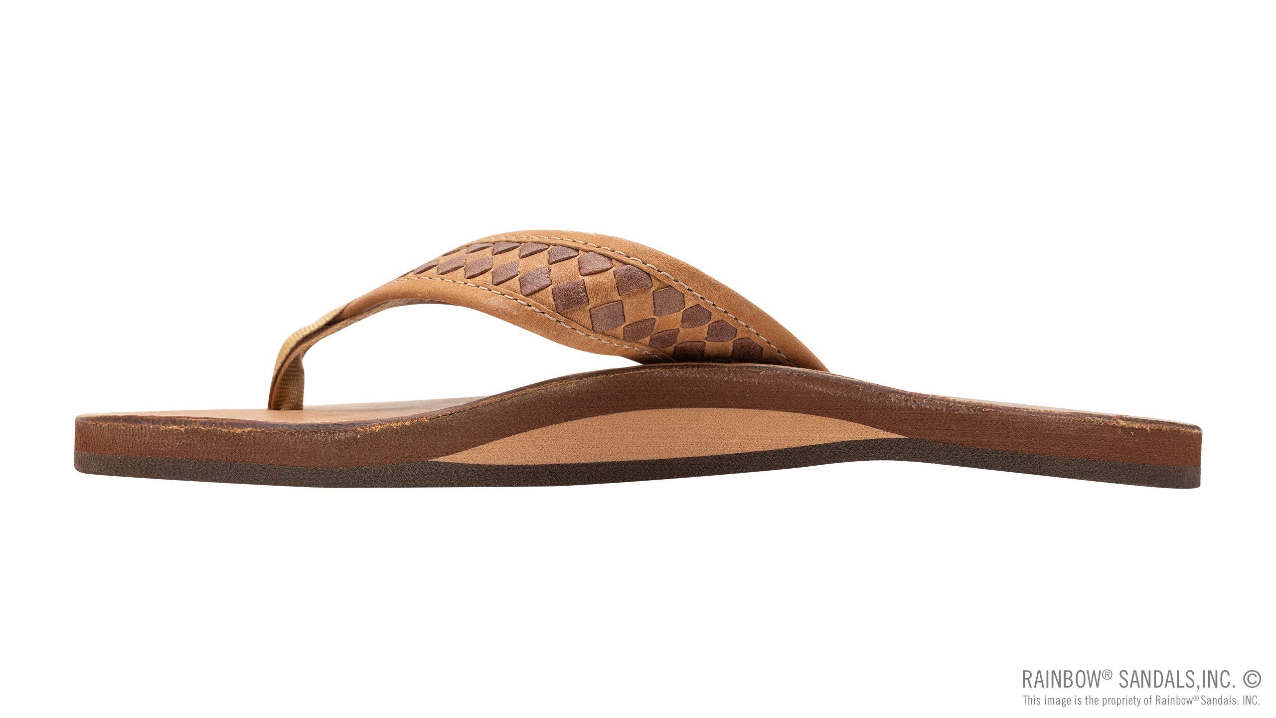 Men's Rainbow Sandals - The Bentley Luxury Leather Sandals with Single Layer Arch & Hand Woven Straps | Comfortable Casual & Beach Footwear for Summer
