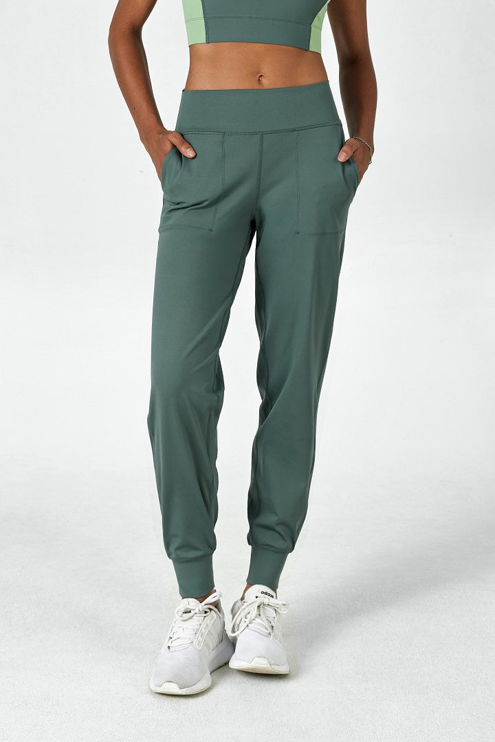 FlexEase™ High Rise Cozy Jogger Pants for Women - Soft Stretchy Lounge Pants in Light Teal | Perfect for Yoga, Running Errands & Relaxing at Home