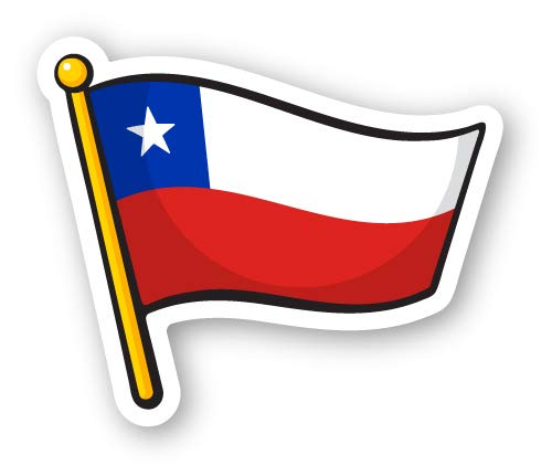 Squiddy Chile Flag Vinyl Sticker Decal - 3