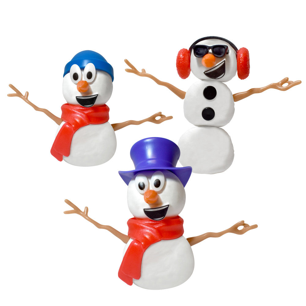 Build Buddiez Snowman Foam Craft Kit 3 Pack - DIY Winter Craft for Kids Ages 5+, Fun Holiday Activity for Classroom & Home Decor, Creative Christmas Gift for Boys & Girls