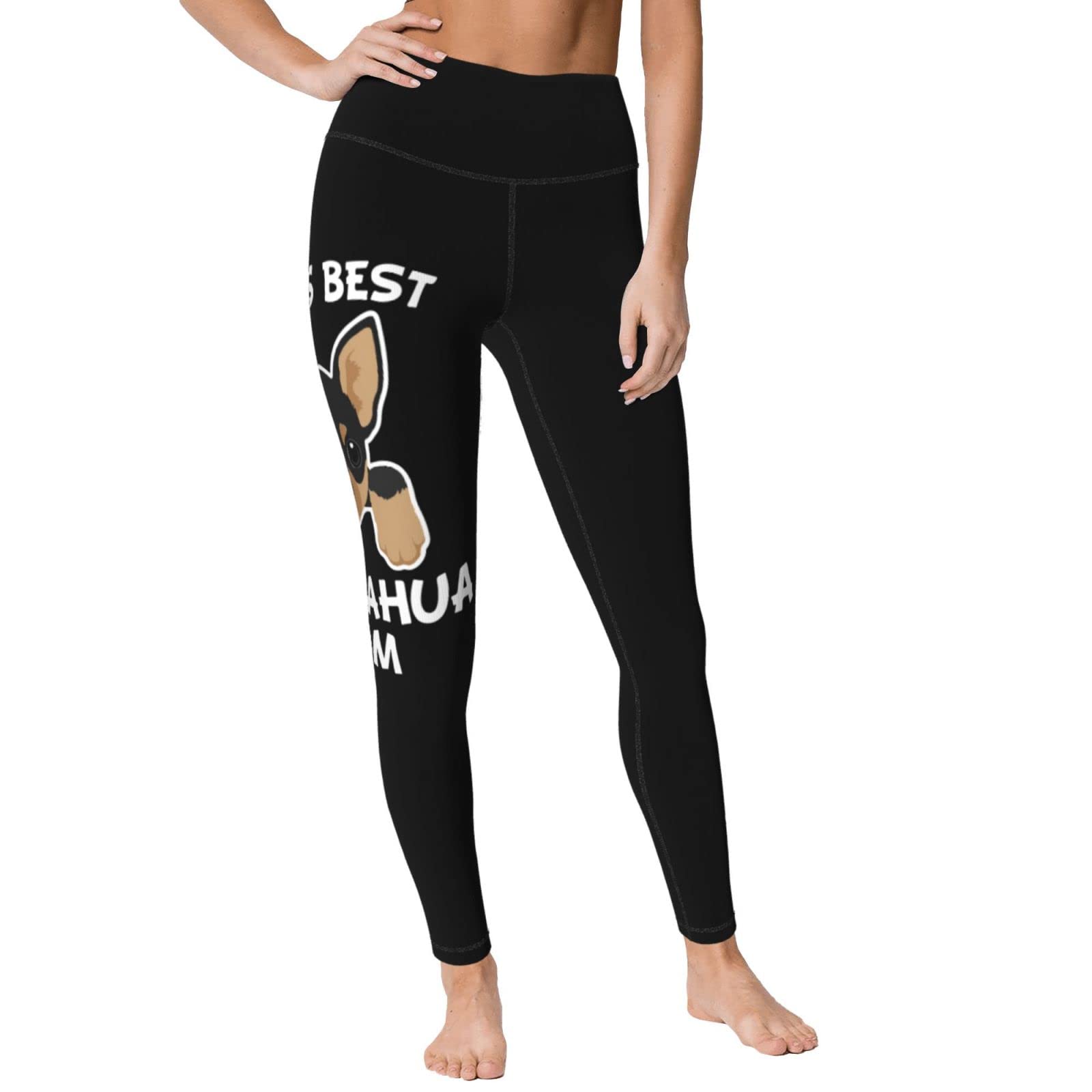 Chihuahua Mom Yoga Pants - High Waist Capri Leggings for Women - Perfect for Yoga & Casual Wear