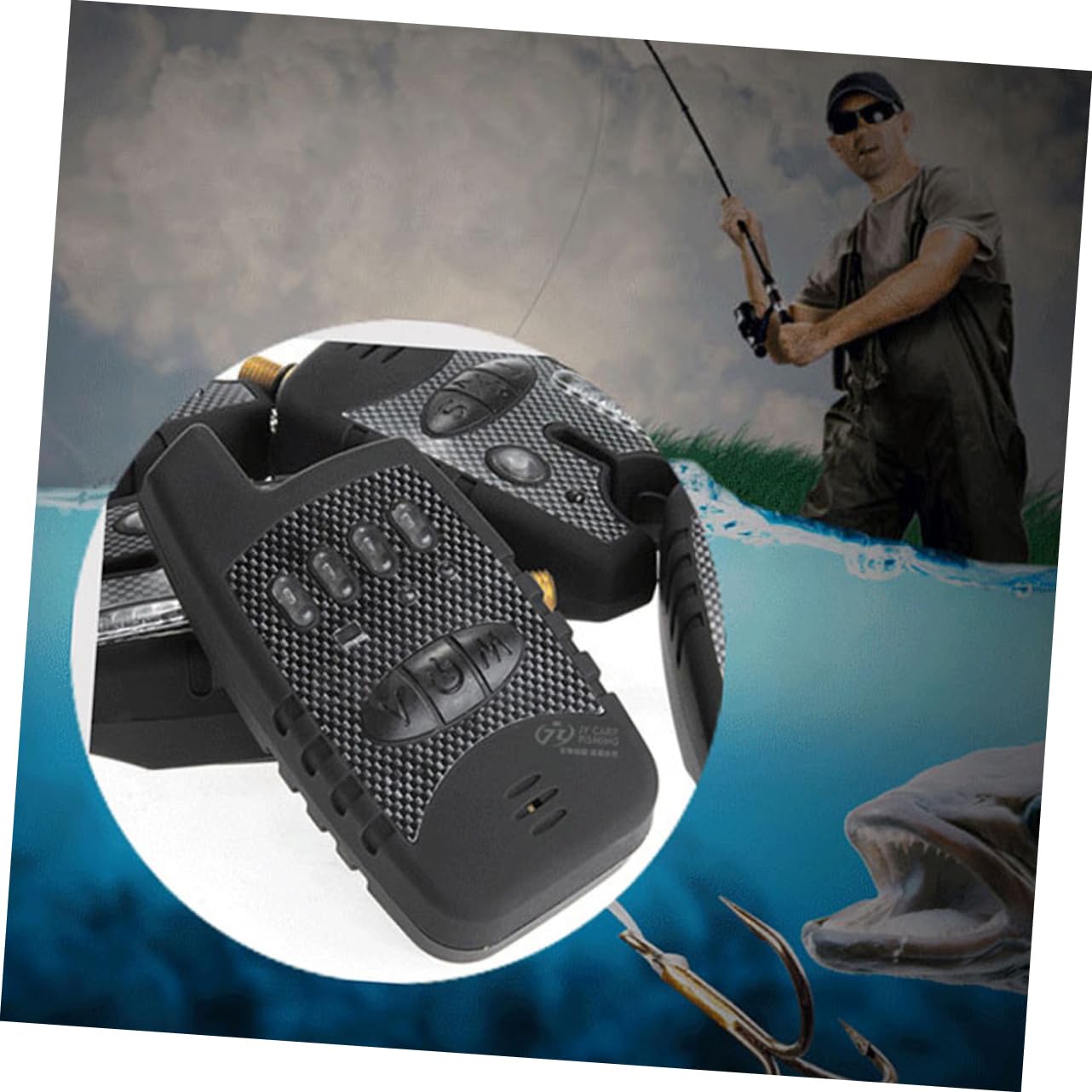 Kisangel Electronic Fishing Bite Alarm - Waterproof Carp Fishing Rod Alarm with LED & Sound Alert for Night Fishing - Perfect for Carp, Catfish & Bass Fishing in Lakes & Rivers
