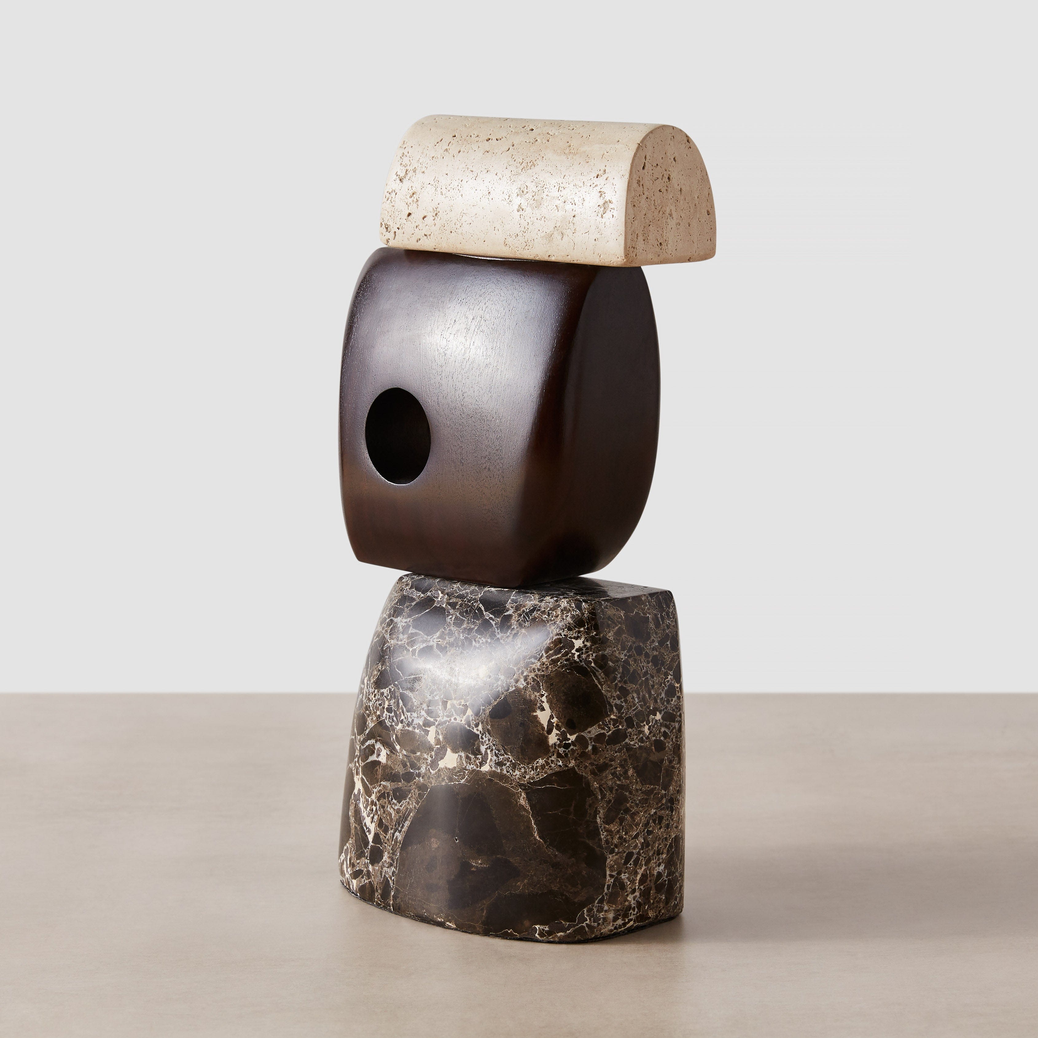 Handcrafted Hari Stone and Wood Sculpture - Unique Home Decor for Living Room, Office & Garden - Perfect Gift for Art Lovers