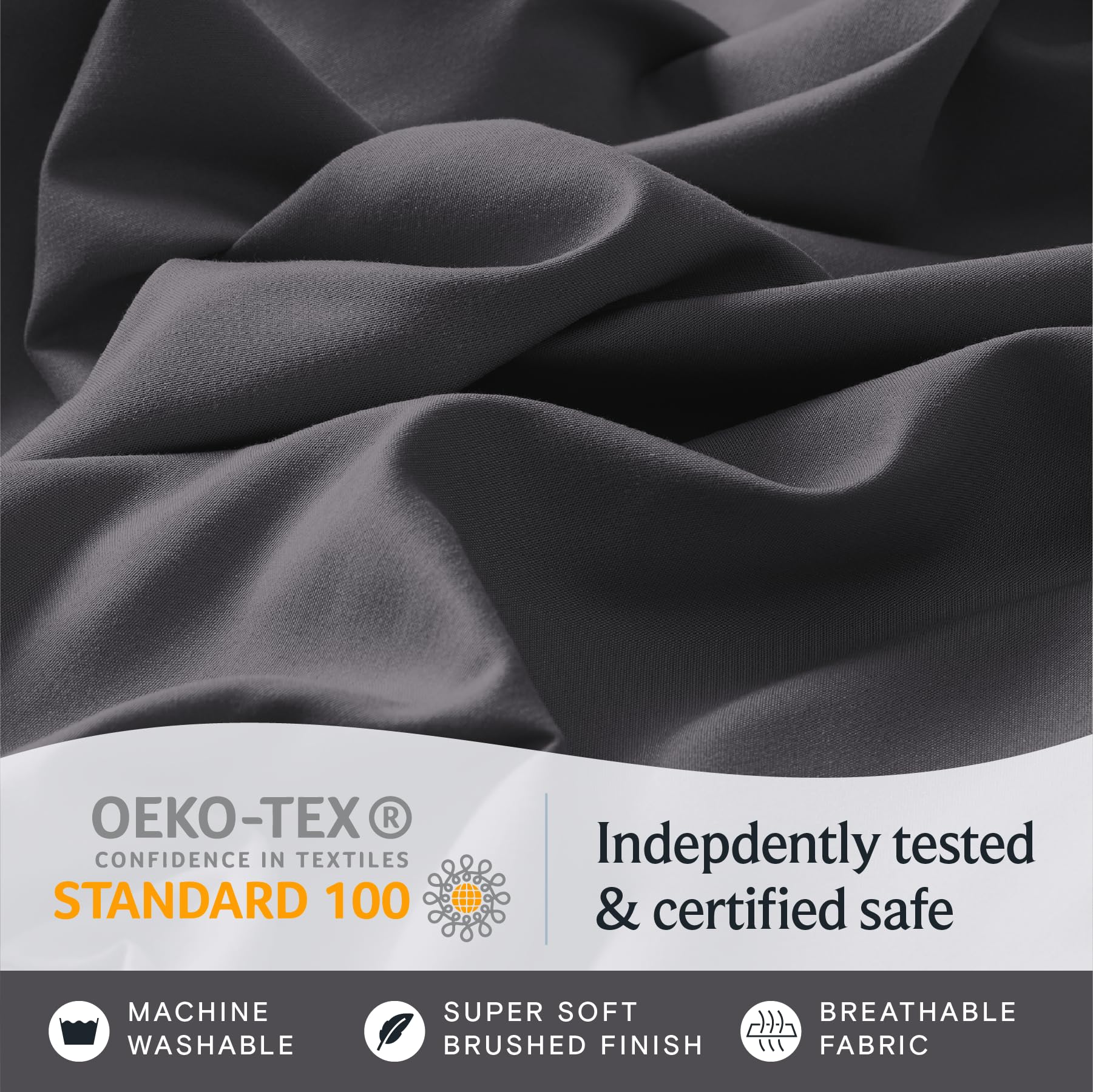 LuxClub 6-Piece King Size Sheet Set - 18