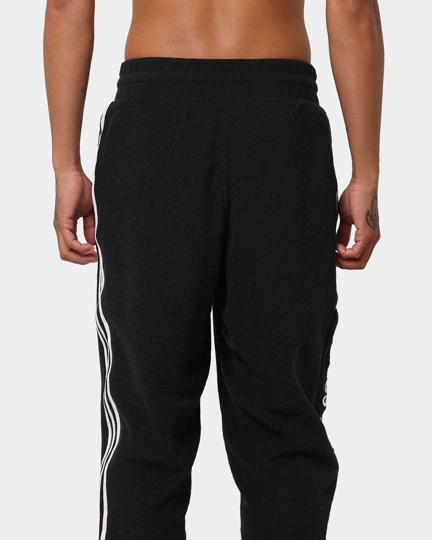 Adidas Comfort 3 Stripe Track Pants for Men & Women - Black/White Athletic Joggers for Running, Gym & Casual Wear