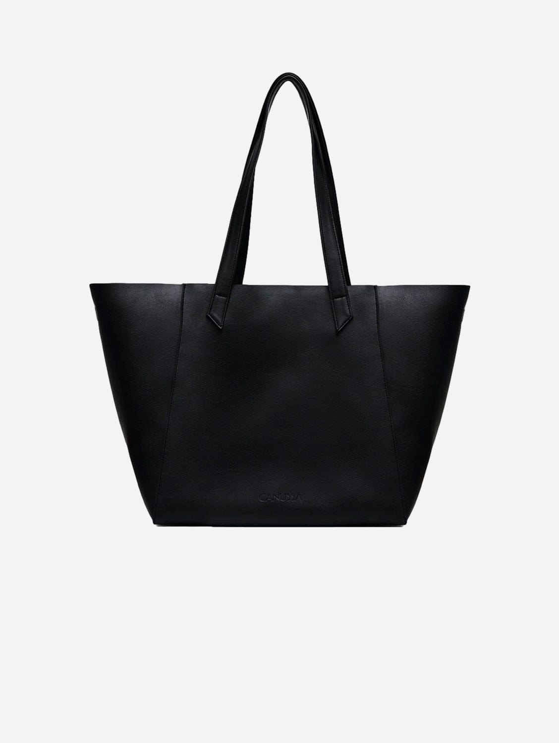 Totissimo Foldable Vegan Leather Tote Bag for Women - Stylish & Eco-Friendly Black Handbag | Perfect for Work, Travel & Shopping