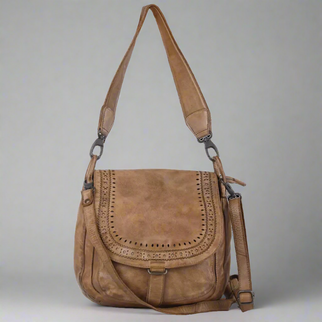 MET Crossbody Shoulder Bag for Women - Stylish Front Flap Cutout Design Leather Purse - Perfect for Travel, Work and Everyday Use