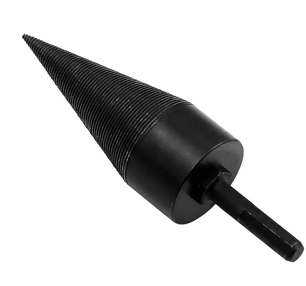 Maizoon Heavy Duty 38mm HSS Firewood Splitter Drill Bit - Log Splitter Cone for Wood Splitting, Screw Cone Driver for Firewood & Logs (DZ03A) - Perfect for Camping, Fireplace & Outdoor Wood Processing