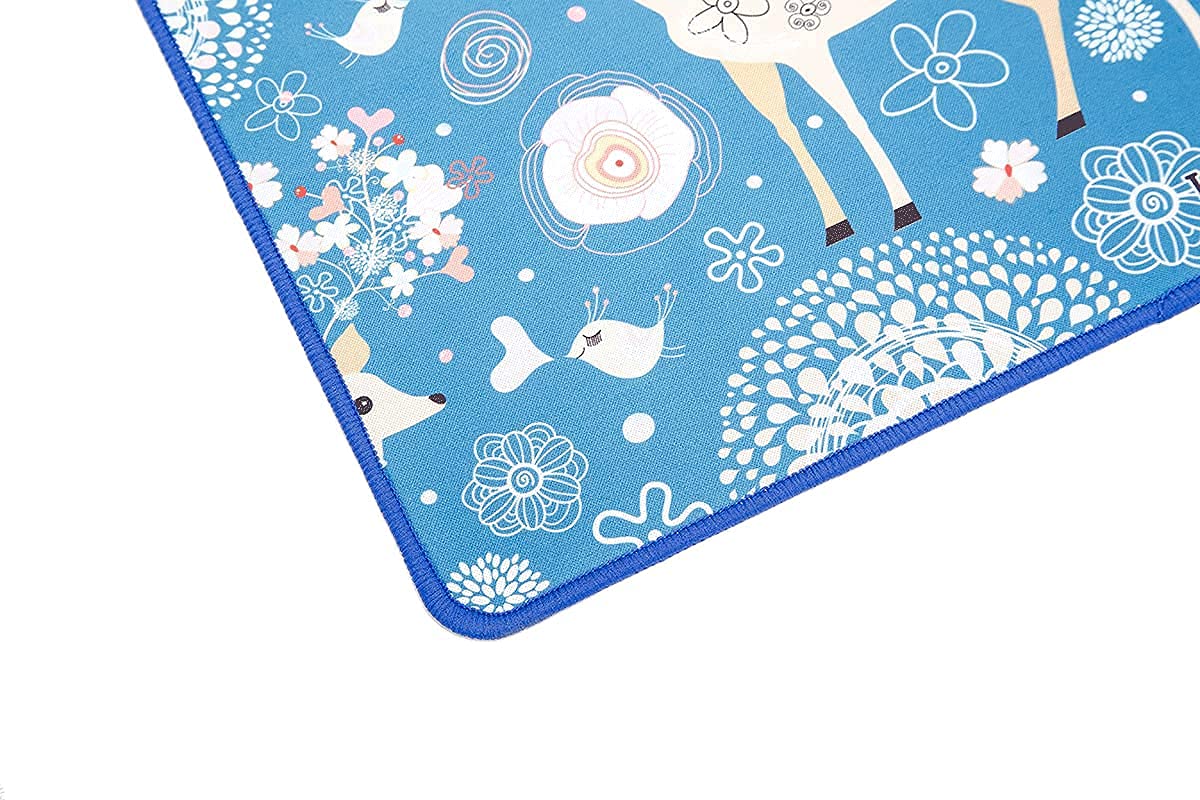 Cute Deer Design Computer Mouse Pad - Non-Slip Gaming Mousepad for Office & Home Use - Perfect for Laptops, PCs & Workstations (Black) - Ideal for Work, Gaming & Daily Computing