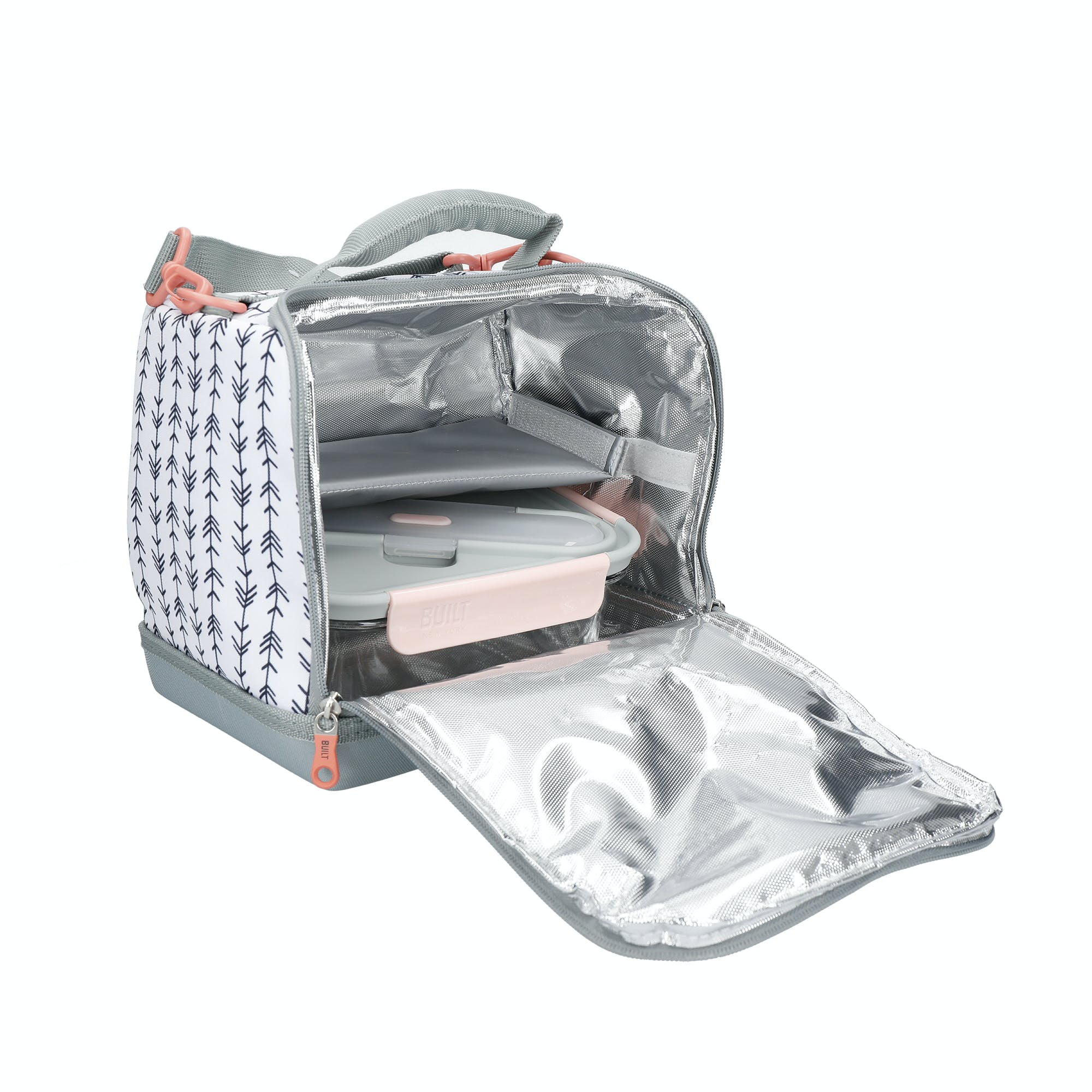 BUILT Bowery Insulated Lunch Bag 7L 'Belle Vie' - Leakproof Cooler Tote for Work, School & Picnics - BPA-Free Food Container with Comfortable Shoulder Strap