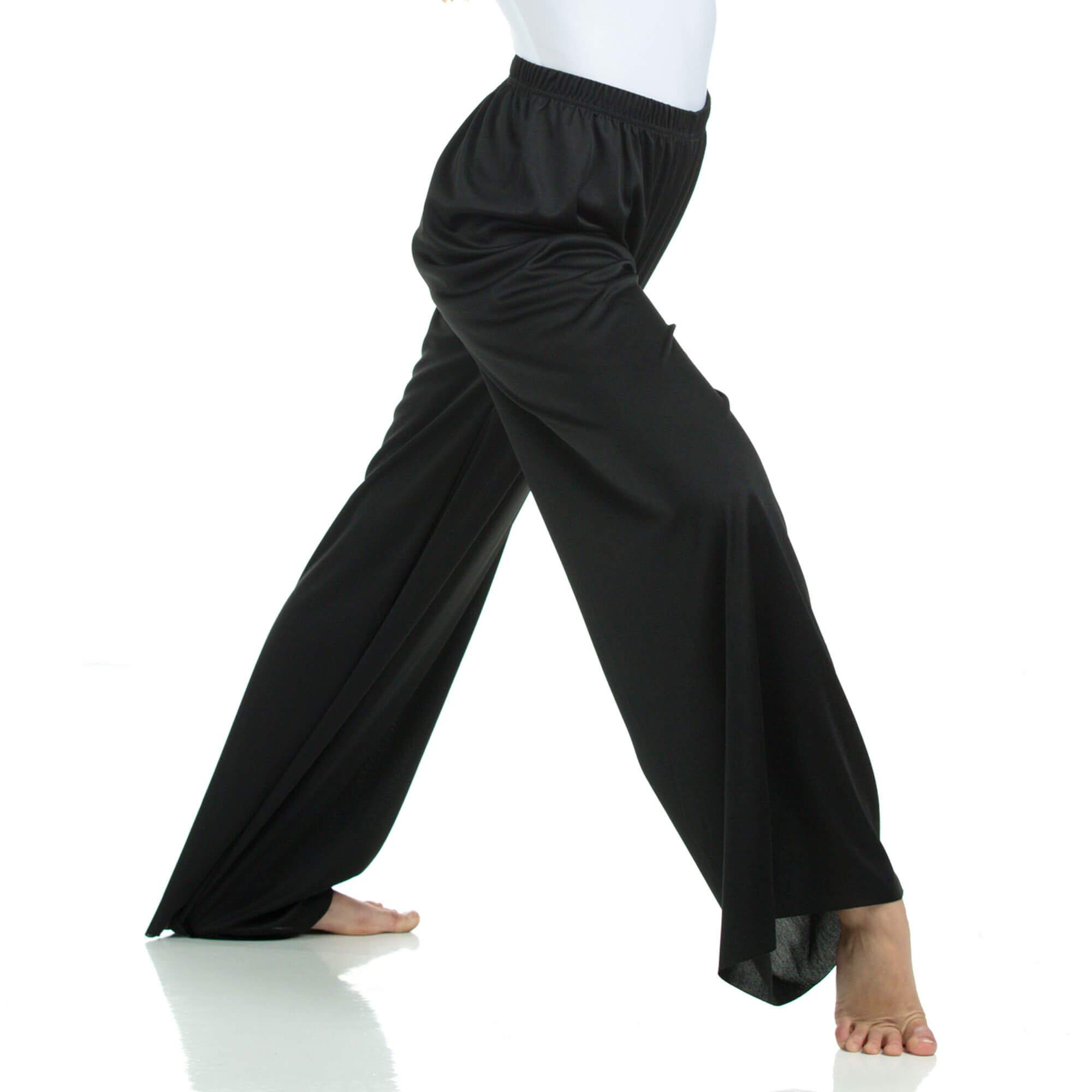 Danzcue Stretch Pull-On Unisex Dance Pants - Comfortable & Breathable for Ballet, Jazz, Yoga & Fitness Practice