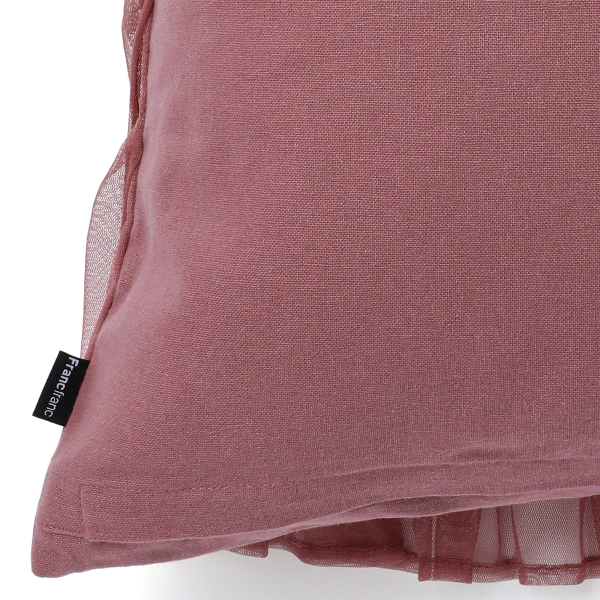 Frill Tulle Cushion Cover 18x18 Inches Purple - Elegant Decorative Pillow Case for Sofa, Bedroom, Living Room, Wedding Decor