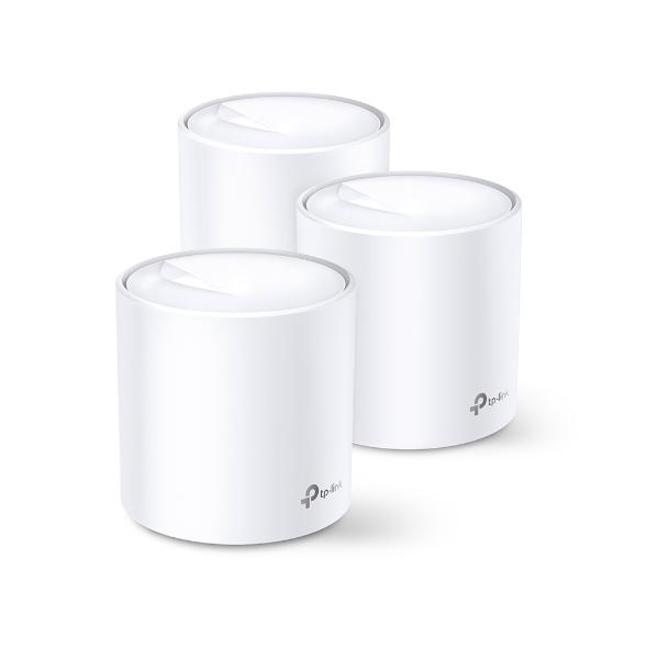 Deco X20 (3-Pack) AX1800 Whole Home Mesh WiFi 6 System - Seamless Coverage for Large Houses, Smart Homes & Gaming