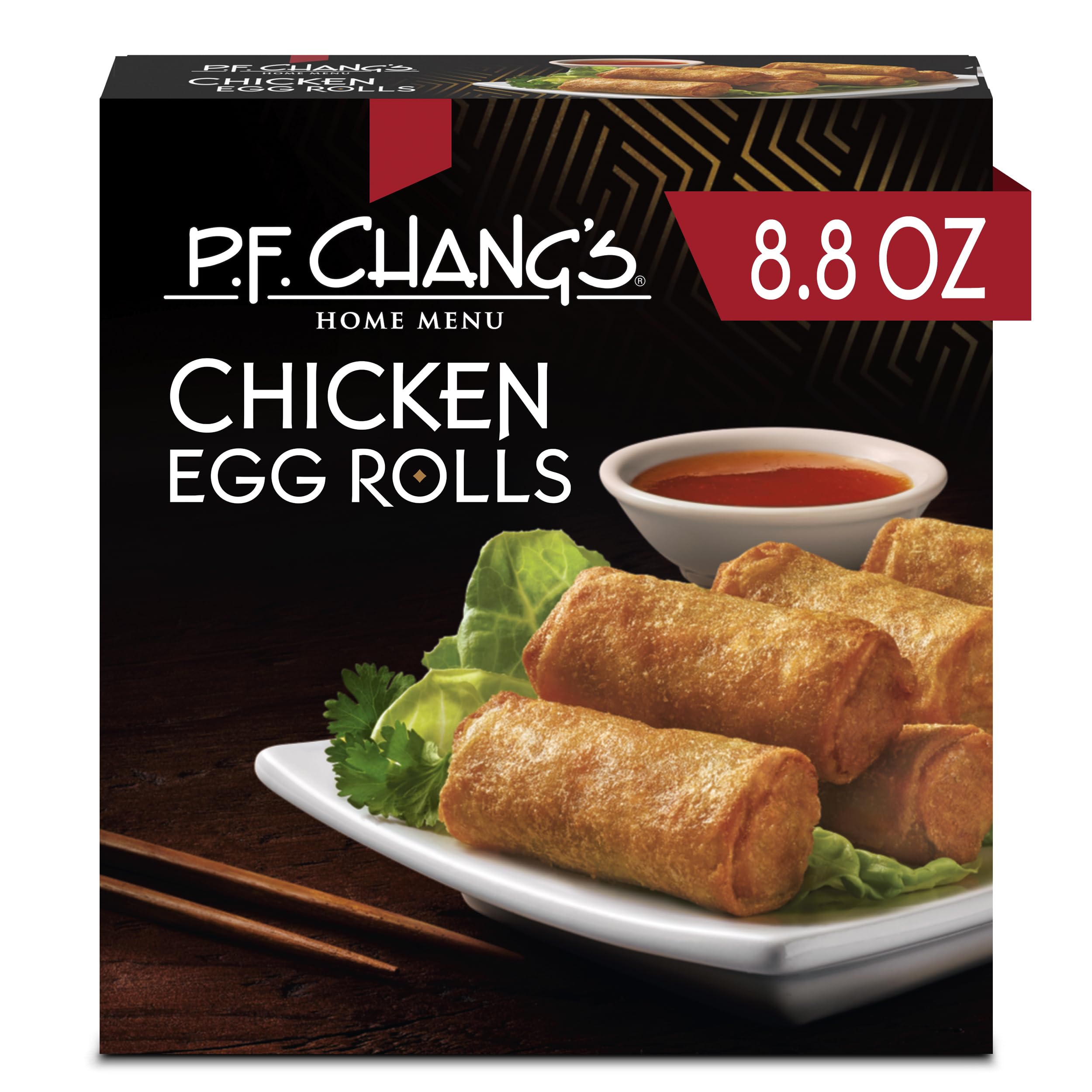 P.F. Chang's Home Menu Chicken Egg Rolls - Frozen Asian Appetizers (8.8 oz) - Perfect for Parties, Game Nights & Quick Snacks
