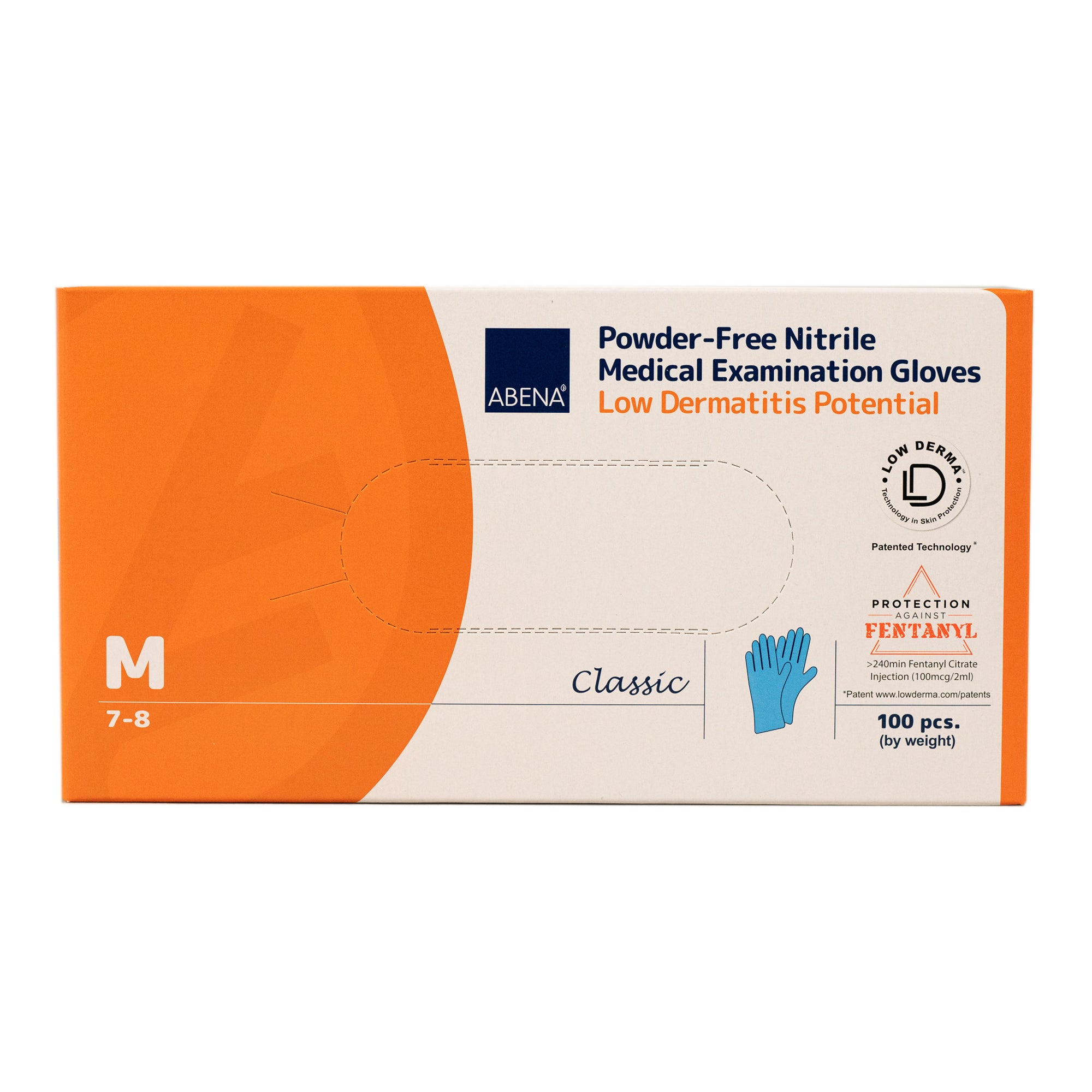 Abena Nitrile Gloves - Chemotherapy Approved, Latex-Free, Powder-Free Disposable Gloves for Medical Use, Food Handling & Cleaning - 100/Box