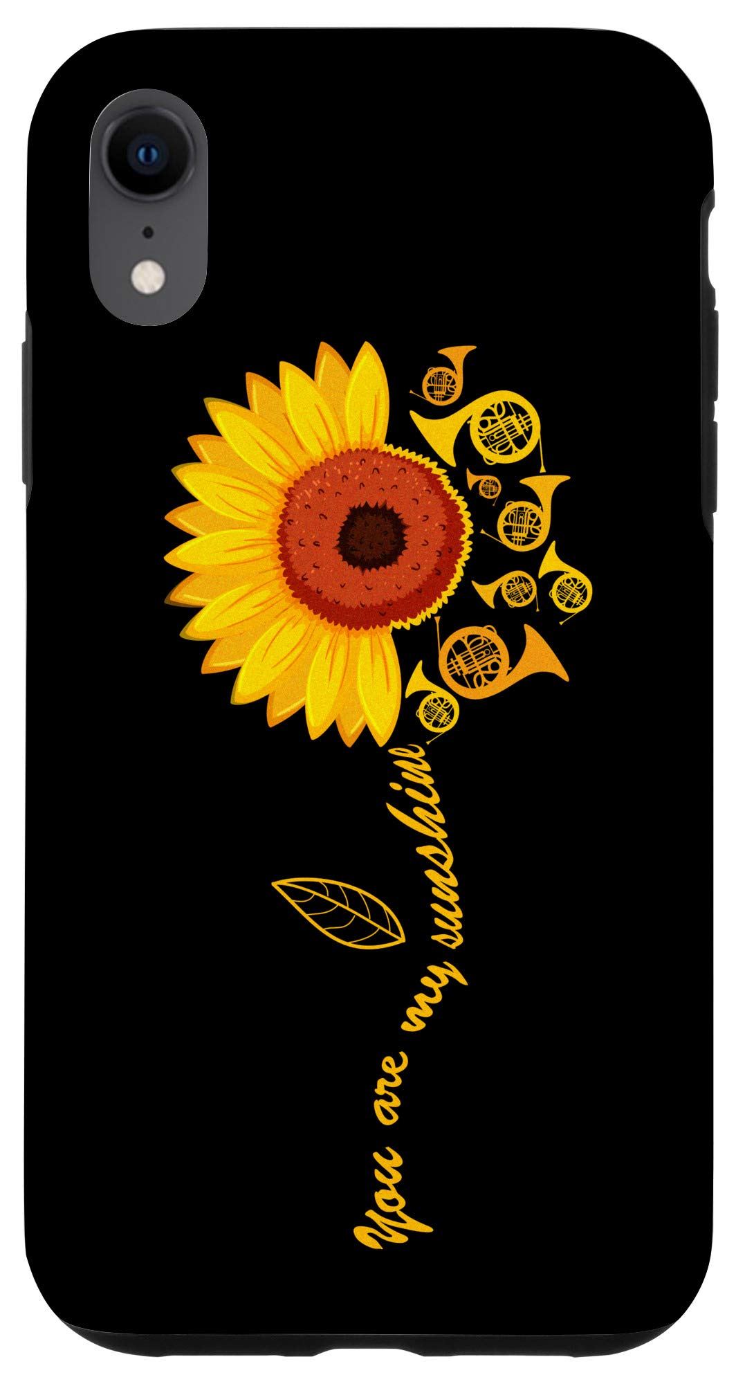 iPhone XR Case - French Horn Player Sunflower Love Design | Durable Protective Cover for Music Lovers & Sunflower Fans | Perfect for Concerts, Gifts & Everyday Use