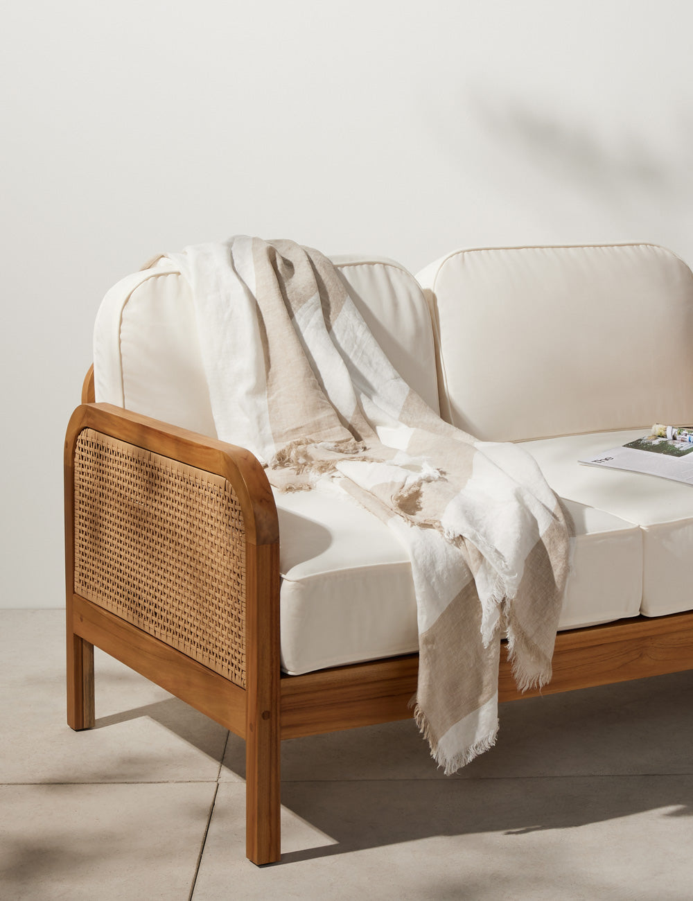 Anson Indoor Outdoor Sofa - Waterproof & Weather-Resistant Patio Furniture for Living Room, Garden, and Backyard Relaxation