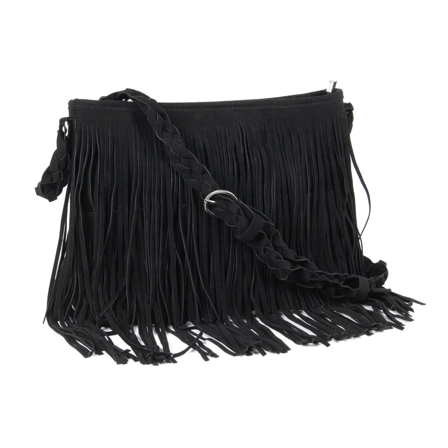 Faux Suede Fringe Crossbody Bag for Women - Western Hippie Shoulder Purse with Adjustable Strap, Boho Messenger Sling Bag | Perfect for Music Festivals, Travel & Casual Outfits