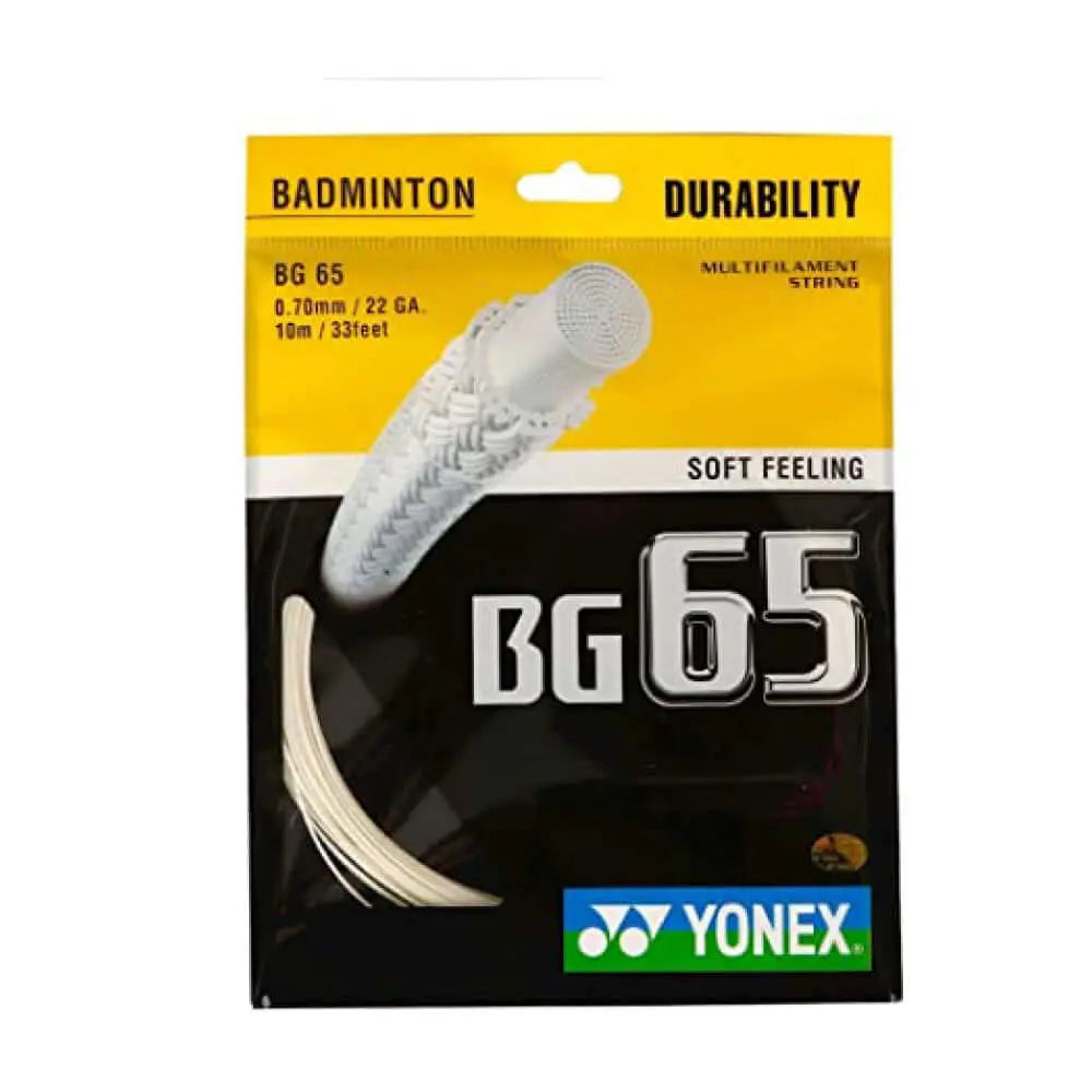 Yonex BG 65 Badminton String - 10m Reel (9 Color Options) | High Performance String for Badminton Rackets | Perfect for Tournament Play & Training