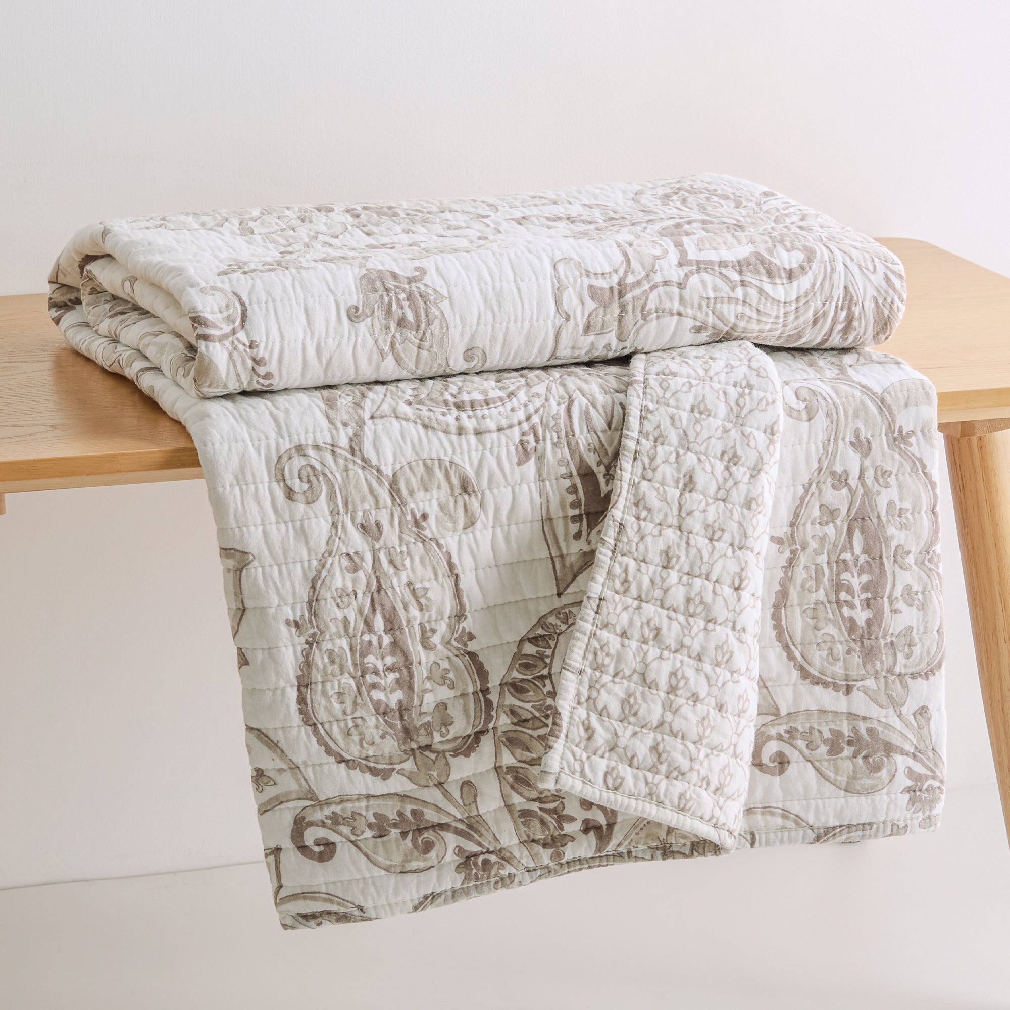 Bennett Quilted Throw Blanket - Soft Cozy Lightweight Bedspread for Couch, Sofa & Bed - Perfect for Home Decor, Gift Giving and Winter Warmth
