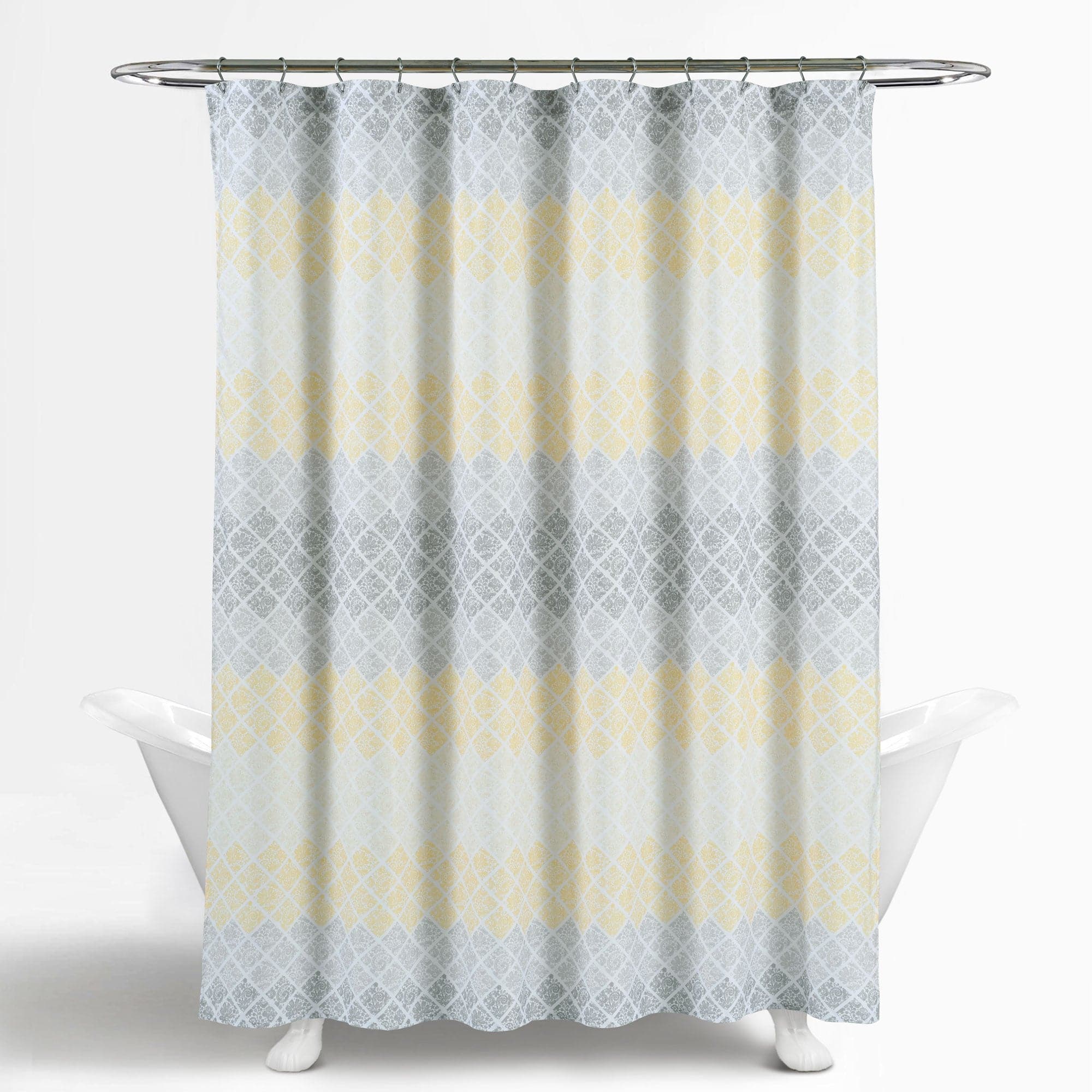 Elegant Medallion Ombre Shower Curtain - Waterproof Bathroom Decor for Modern Homes | Perfect for Spa-Like Showers & Luxury Bathrooms