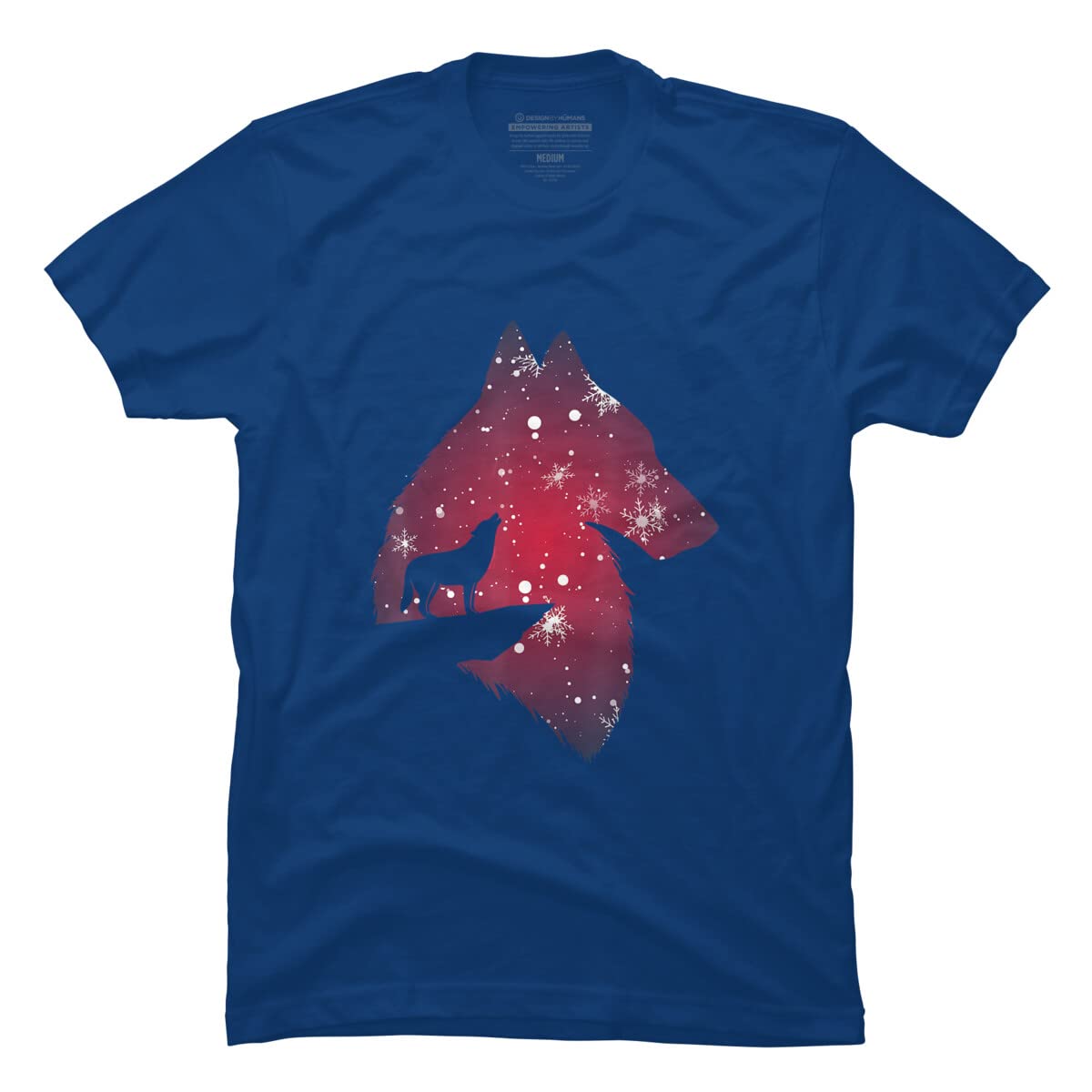 Funny Christmas Wolf with Snow T-Shirt for Men, Women & Kids | Holiday Graphic Tee by NekoShop | Perfect for Family Matching Outfits & Christmas Parties