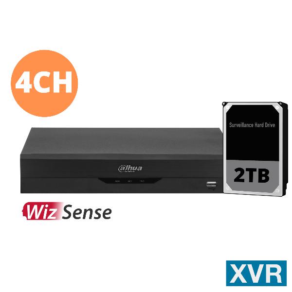 Dahua Wizsense 4 Channel 4K Digital Video Recorder - DH XVR5104HS I3 for Home & Business Security Surveillance System
