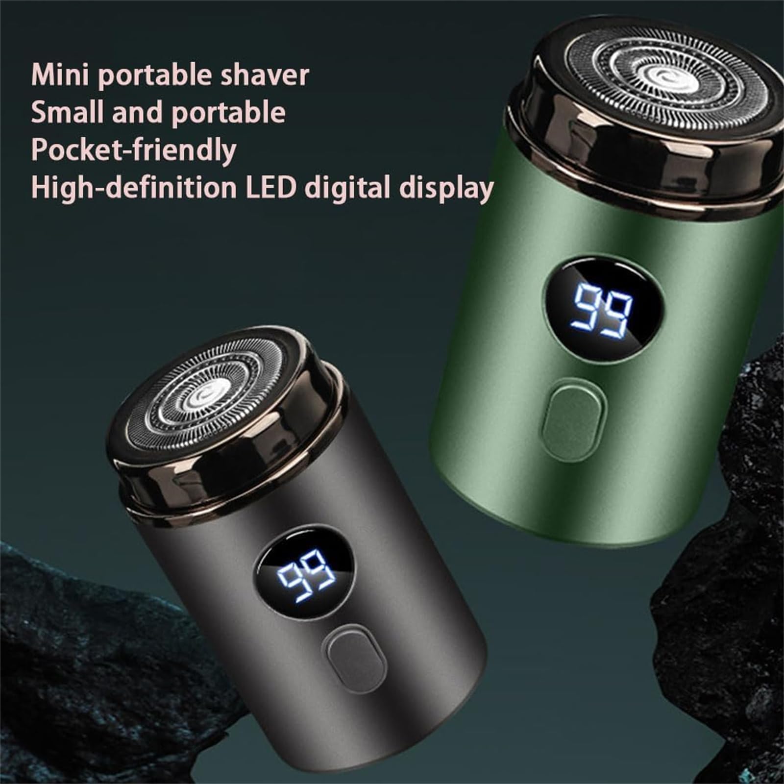 Doonai Mini Portable Electric Shaver for Men - 2025 Upgrade USB Rechargeable Waterproof Beard Trimmer with Digital Display - Perfect for Travel, Gym & Business Trips