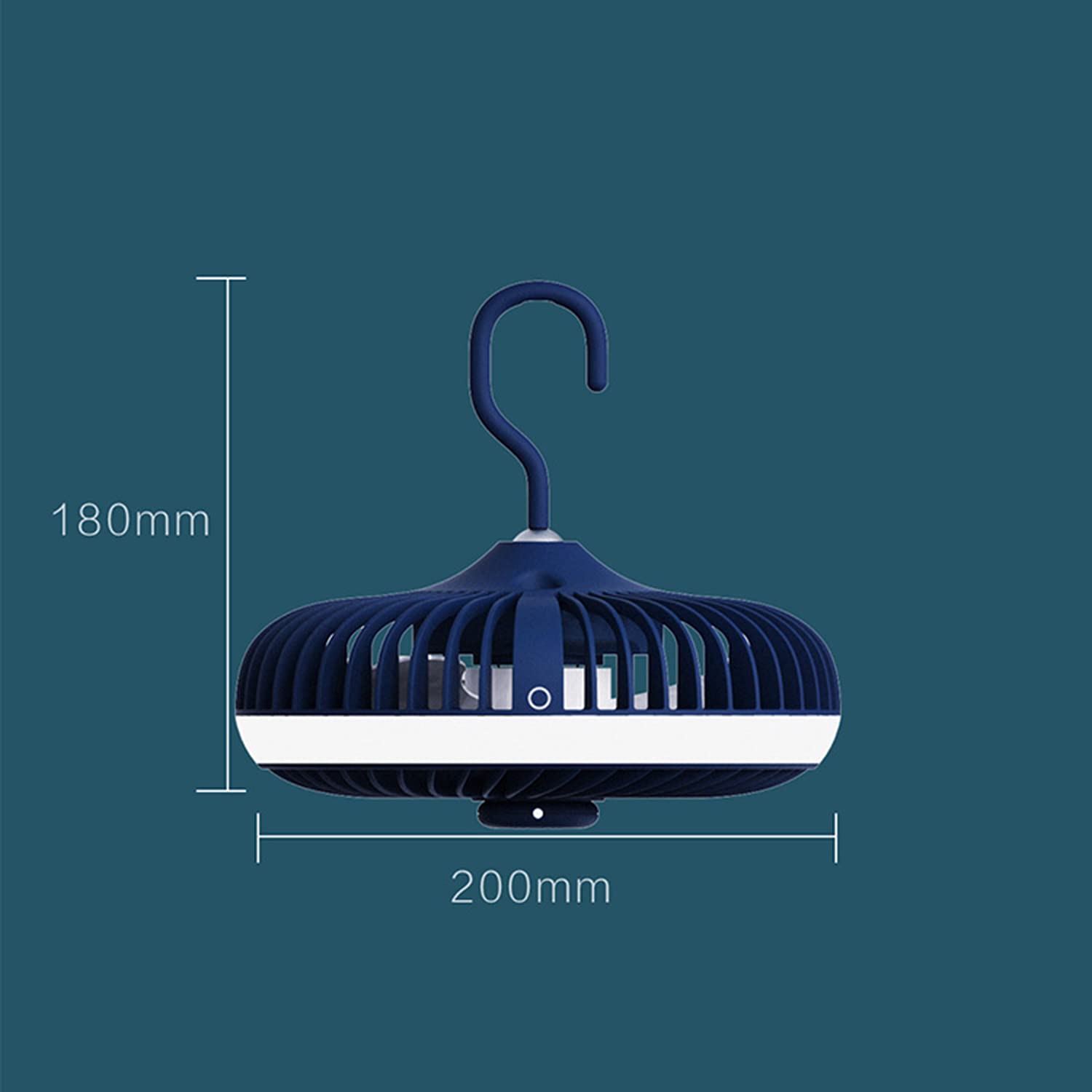 Portable Camping Ceiling Fan with LED Light - 4000mAh Rechargeable Battery, Remote Control, 3 Speed Settings - Perfect for Outdoor Camping, RV Travel, Home & Office Use