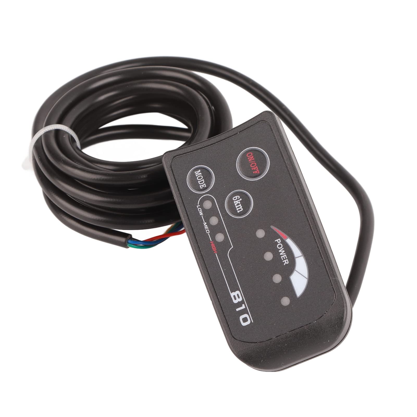 POCREATION 810 LED Display for Electric Bike & Scooter - 5 Wire Cable Control Panel with Speedometer & Motor Control - Perfect for Commuting & Outdoor Adventures