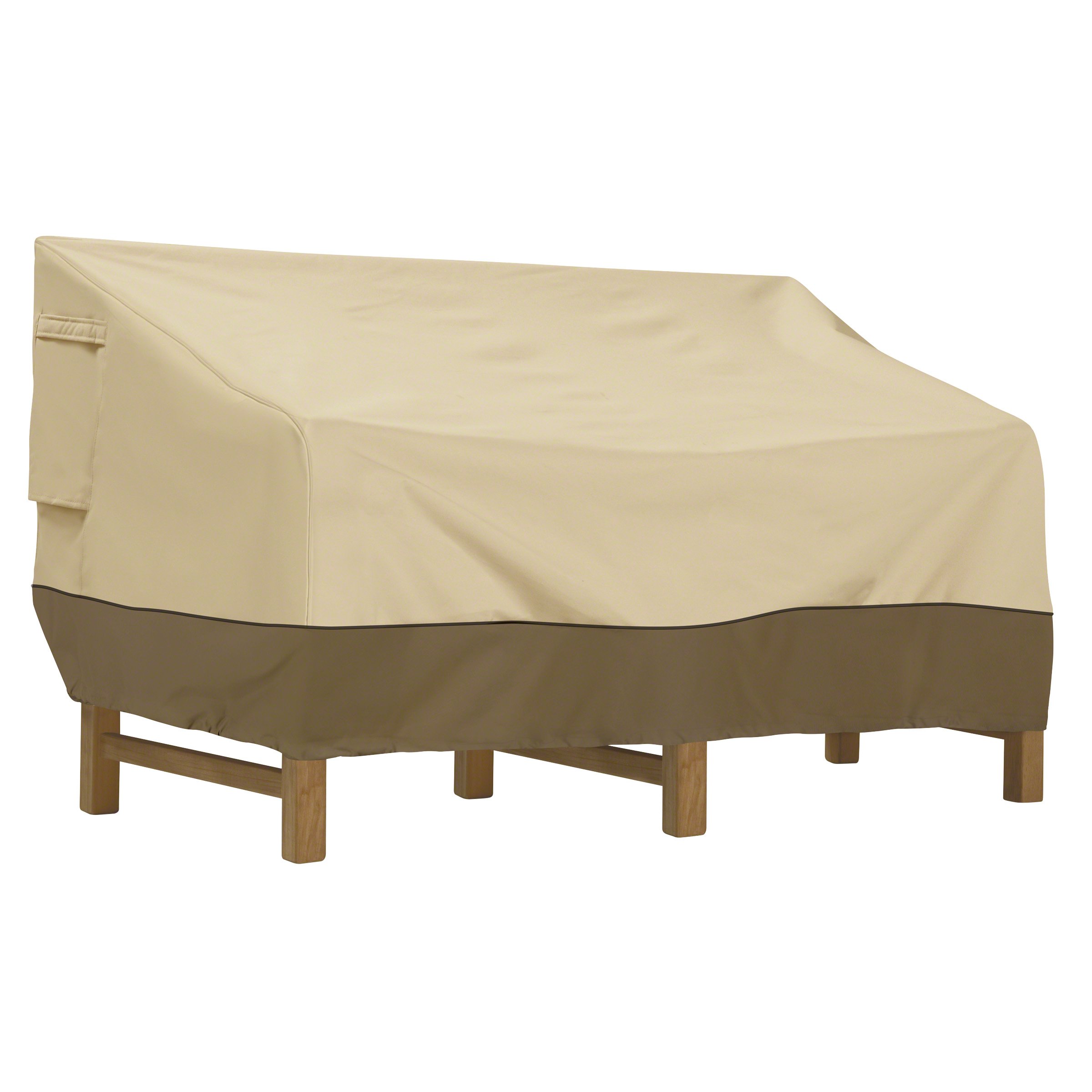 Classic Accessories Veranda Water-Resistant 104 Inch Deep Seated Patio Sofa & Loveseat Cover - Outdoor Furniture Protection for Rain, Sun & Snow - Perfect for Backyard, Deck & Garden Furniture