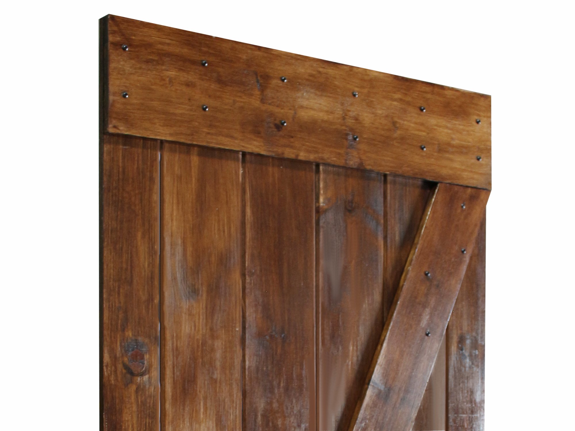 TMS® 36x84 Inch Dark Coffee Solid Core Knotty Pine DIY Barn Wood Sliding Interior Door - Perfect for Farmhouse, Rustic Home, and Loft Style Decor