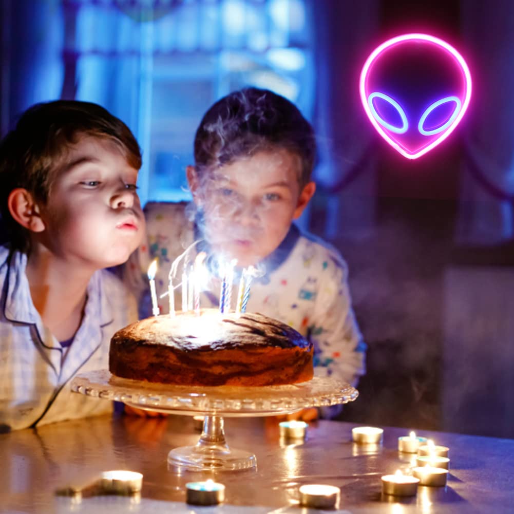 Alien LED Neon Sign - Custom Wall Decor Light for Bedroom, Kids Room, Living Room, Bar & Parties | Perfect for Christmas & Halloween Decorations | Durable Acrylic Night Light for Home & Commercial Use