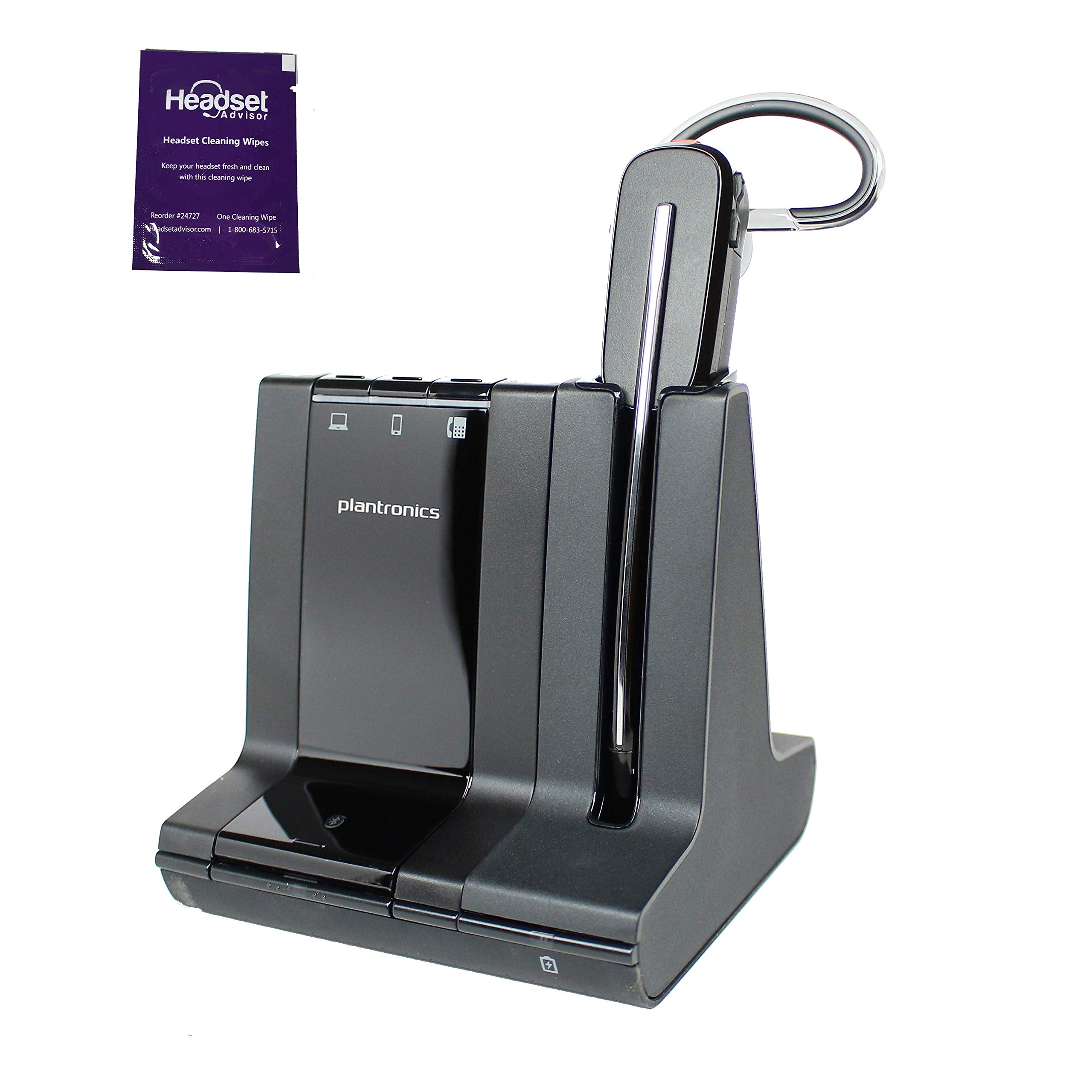 Plantronics Savi S8240 Wireless Office Headset with Noise Cancelling Mic - Ideal for Business Calls, Remote Work & Conference Meetings