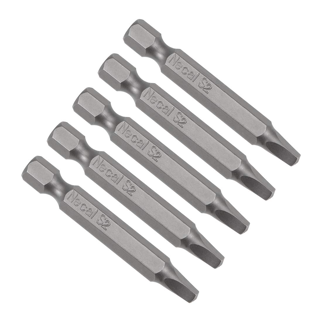 5 Pcs SQ2 Magnetic Square Head Screwdriver Bits - 1/4 Inch Hex Shank, 2-inch Length S2 Steel - Power Tools Accessories for Furniture Assembly, Electronics Repair & DIY Projects