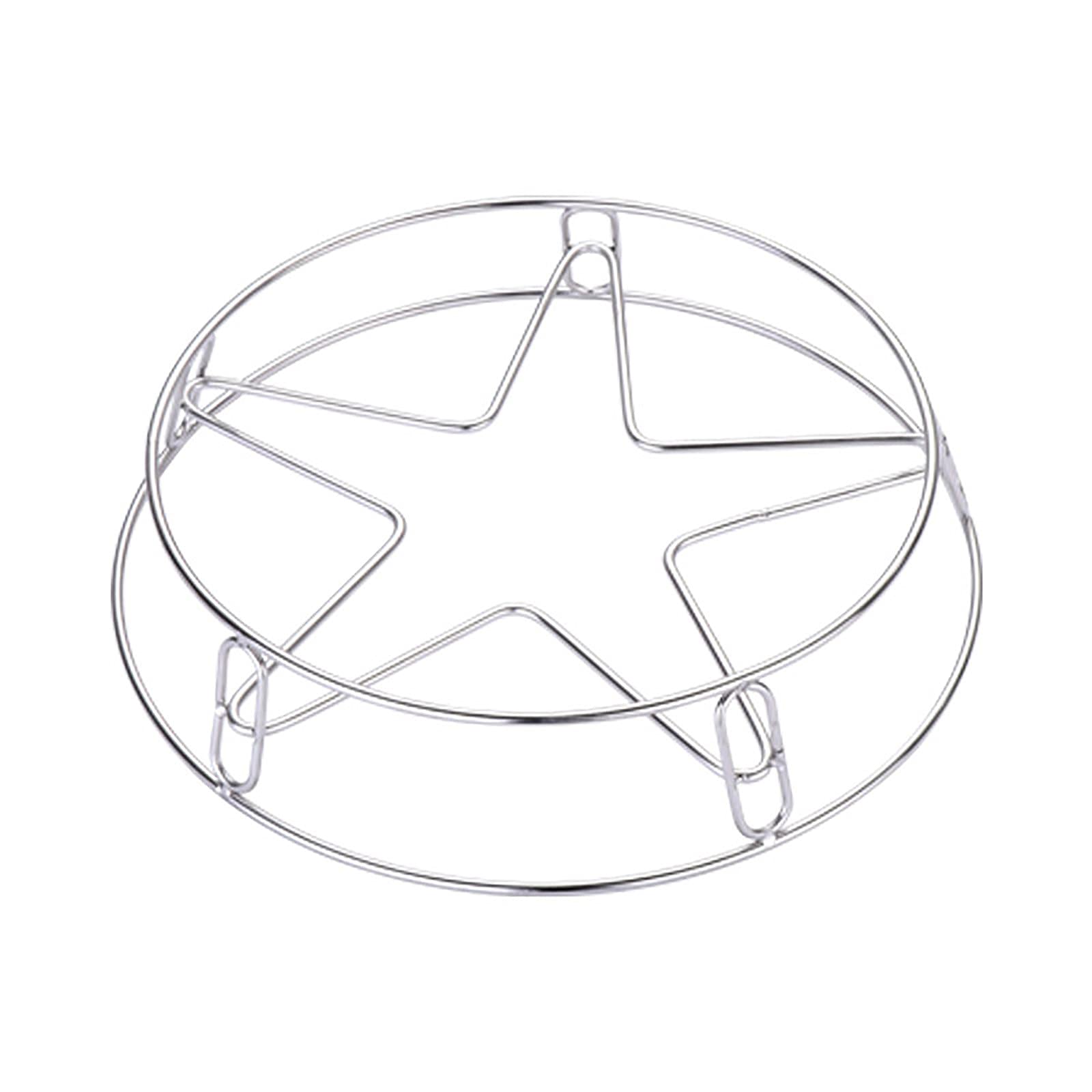 Multi-Purpose Stainless Steel Trivet Pot Rack - Heat Resistant & Anti-Scalding Kitchen Accessory for Cooking, Serving & Dining - Perfect for Hot Pots, Pans & Dishes (Silver, One Size)