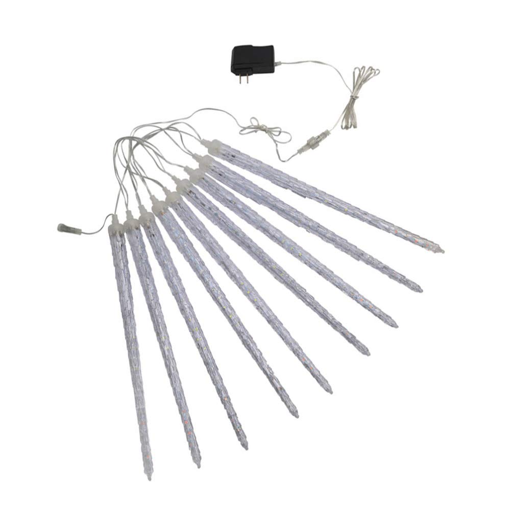 1 Set Meteor Shower Icicle String Lights Outdoor - 50 LED Waterfall Dropping Lights for Christmas, Wedding, Party Decor - Weatherproof Fairy Lights for Garden, Patio, and Holiday Tree Decoration