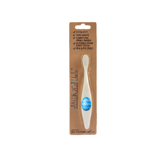 Organic Kids Toothbrush - Jack & Jill Bio Elephant Design | BPA-Free, Eco-Friendly Bamboo Toothbrush for Children | Perfect for Home, Travel & School Use