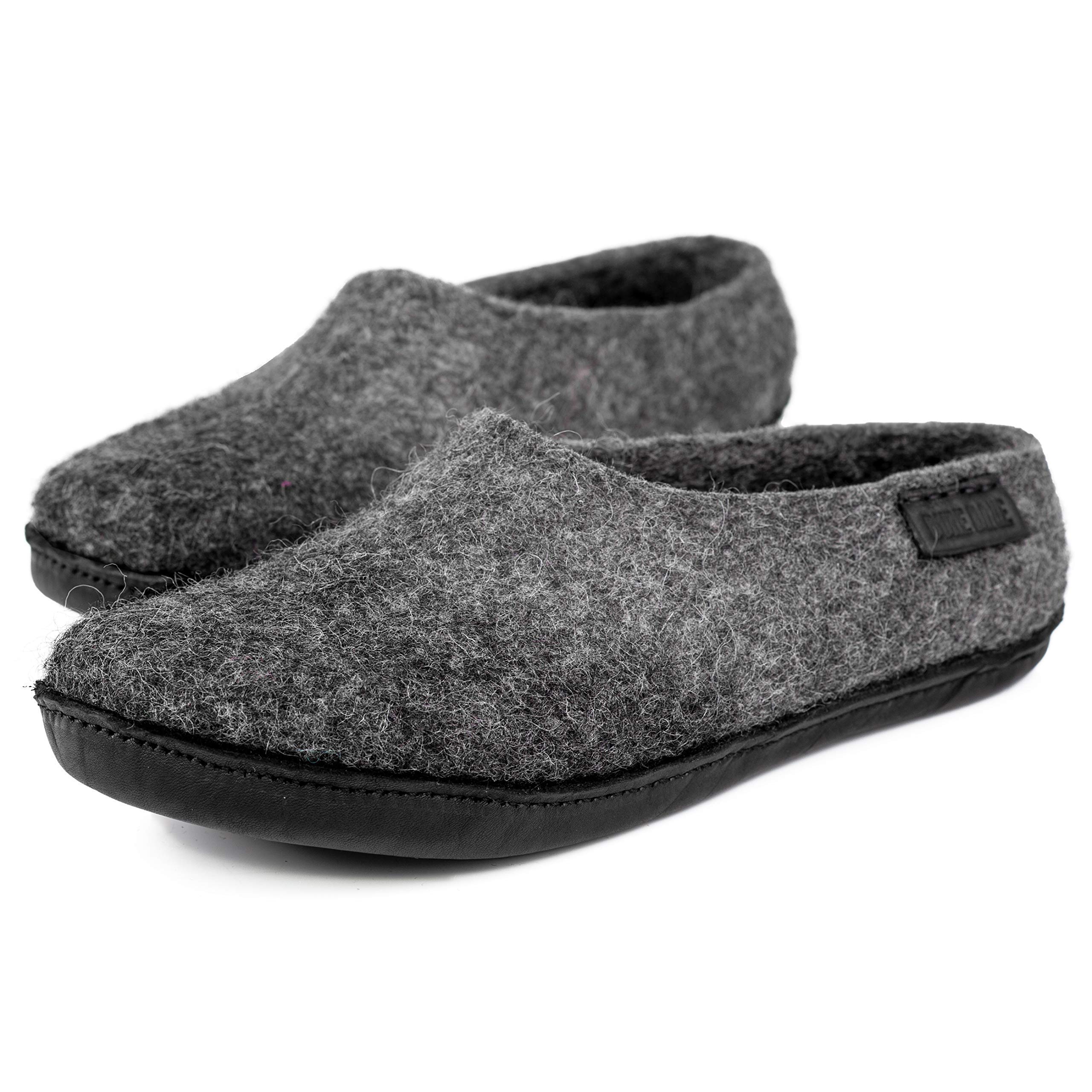 Men's Wool and Alpaca Slippers - Cozy Winter House Shoes for Dad | Perfect Father's Day Gift for Christmas, Birthday & Home Relaxation