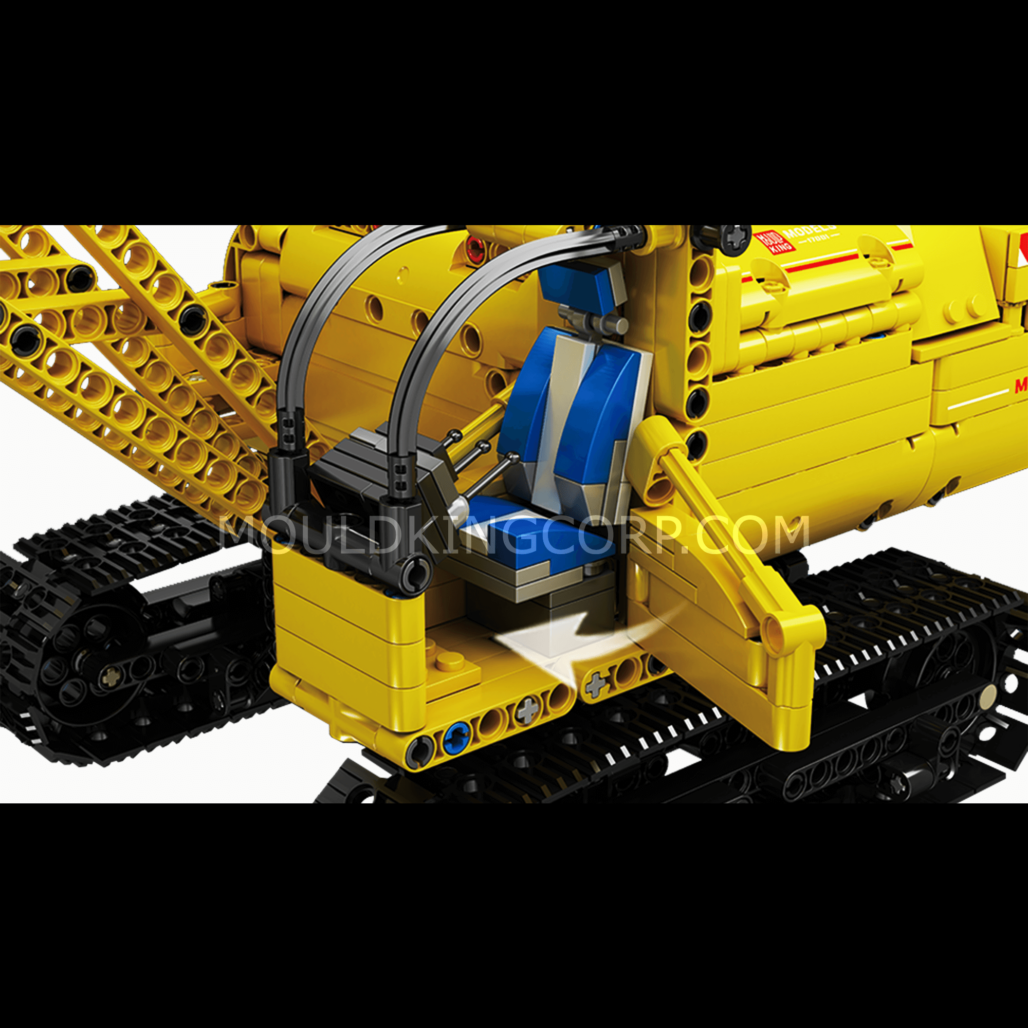 Mould King 17001 Remote Control Crawler Crane Building Blocks Set - 1205 Pieces STEM Toy for Kids & Adults | Construction Engineering Gift for Boys Girls | DIY Model Kit for Home Office Display & Play