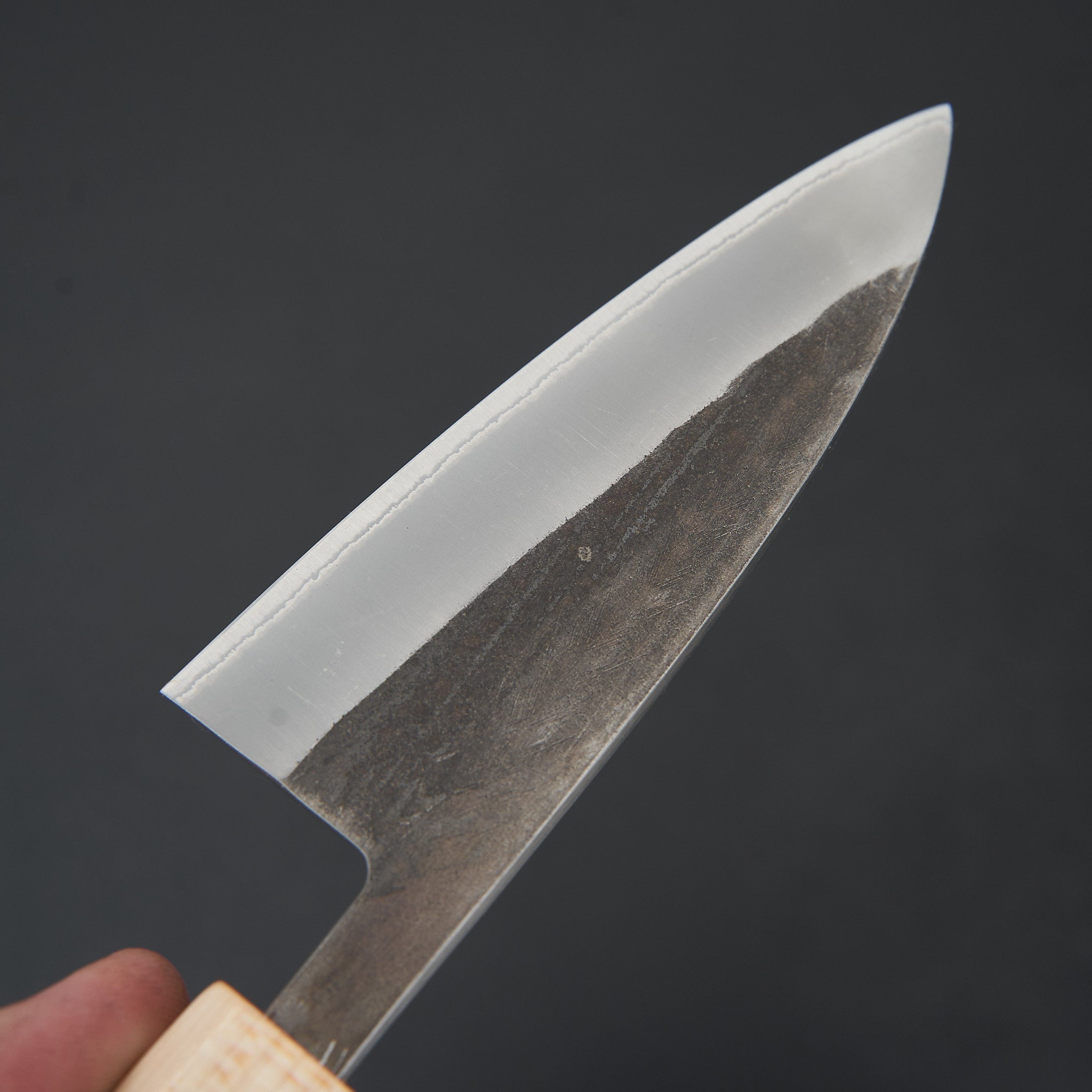 Hitohira TD Blue #2 Stainless Clad Kurouchi Utility Knife 105mm with Walnut Handle - Perfect for Slicing, Chopping & Kitchen Prep