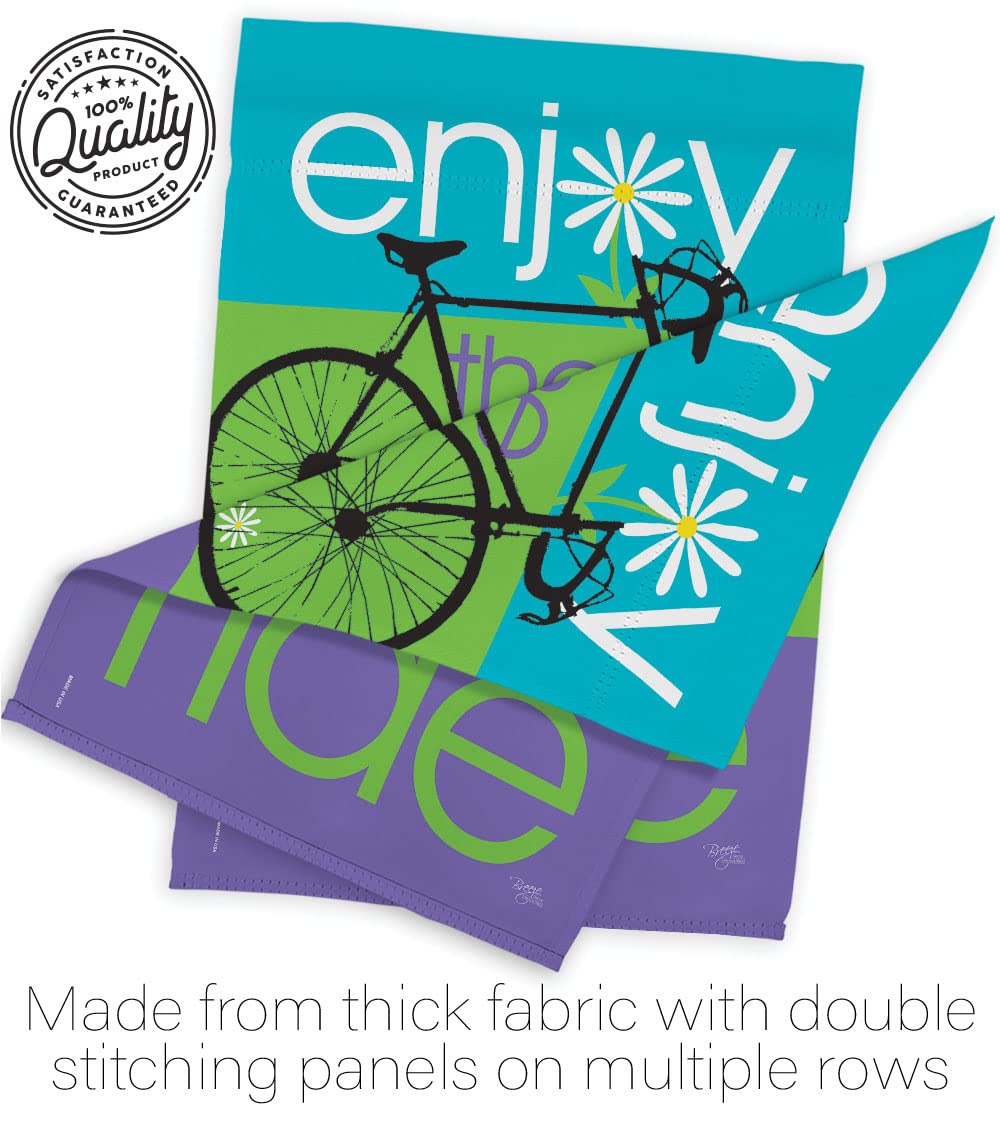 Breeze Decor Bike Ride House Flag 28x40 - Sports & Outdoor Decor