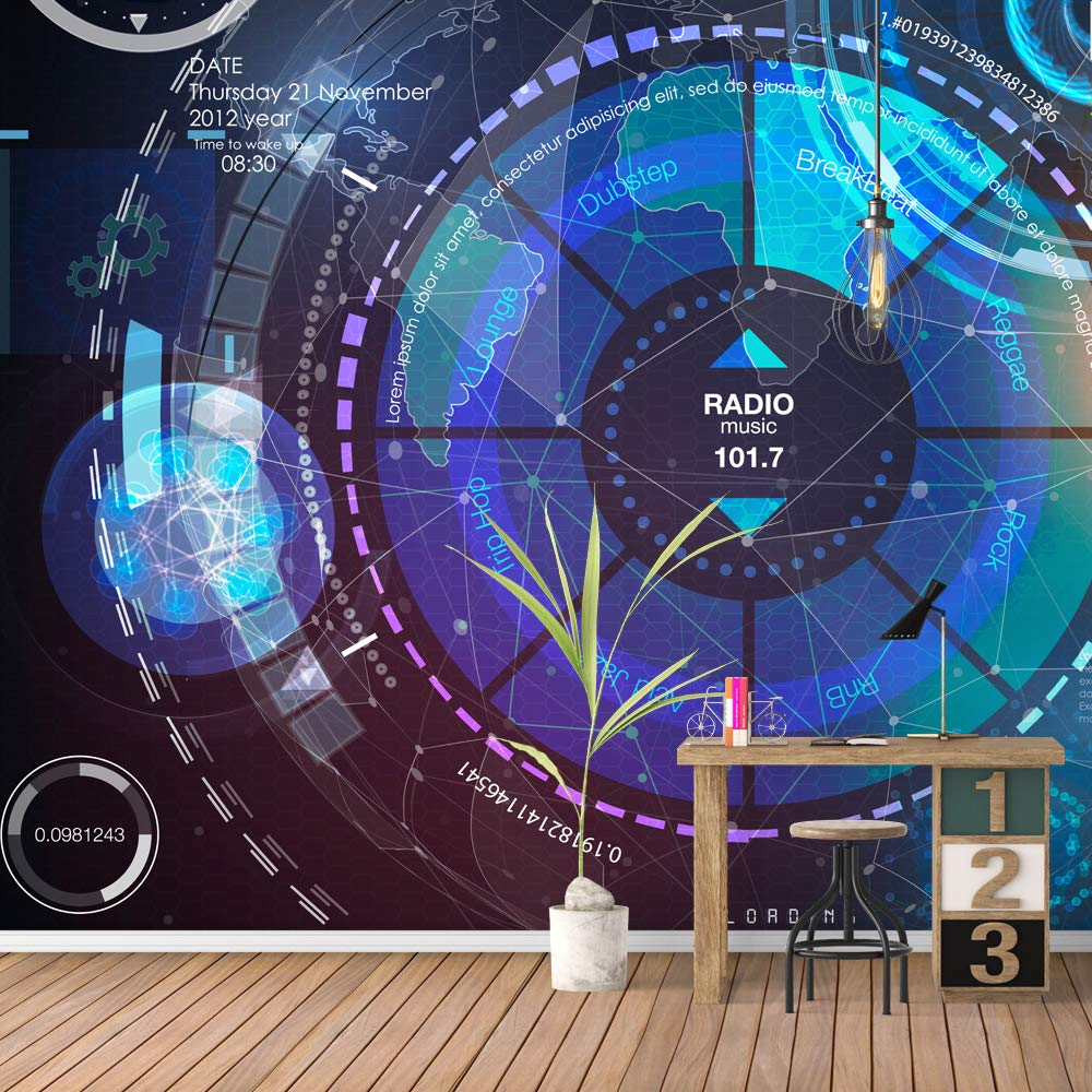 Scientific Mechanical Wall Murals for Bedroom - Removable Peel and Stick Wallpaper (66x96 inches) - Perfect for Home Decor, Office, and Kids Room